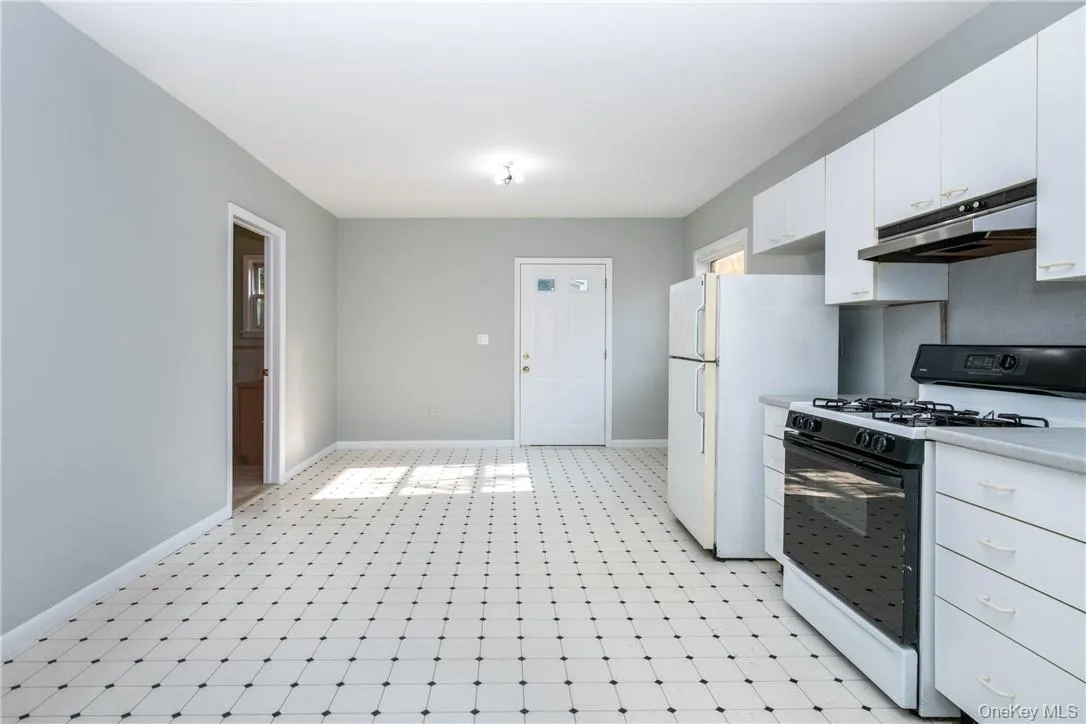 Vacant view of kitchen. Vacant view of kitchen.