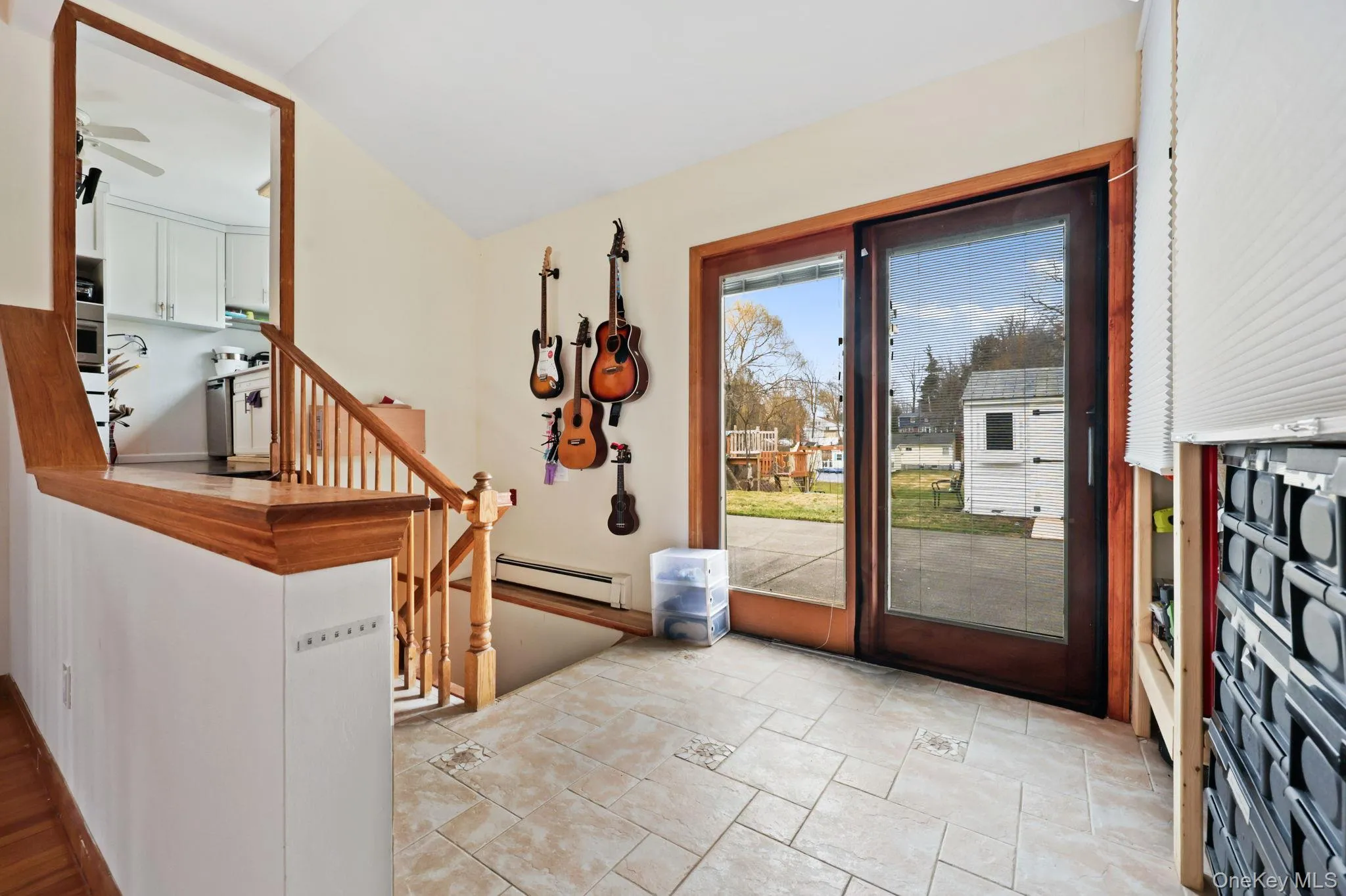 Sliding glass doors to patio. Sliding glass doors to patio.