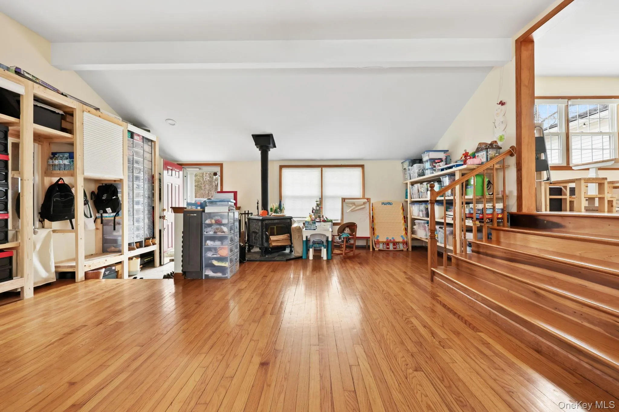 Wood burning stove in living room. Wood burning stove in living room.
