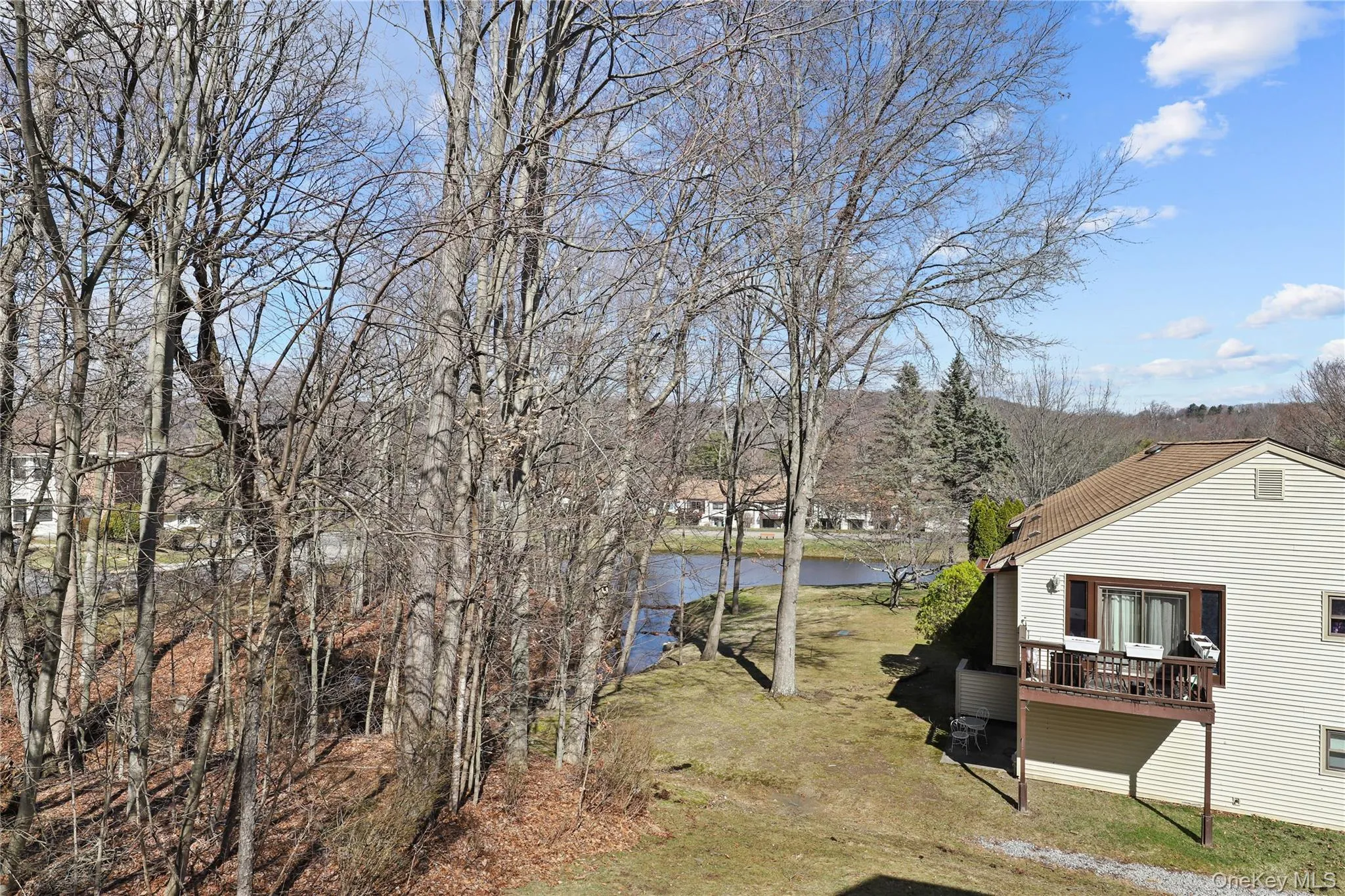 View from deck, with view of the pond. View from deck, with view of the pond.