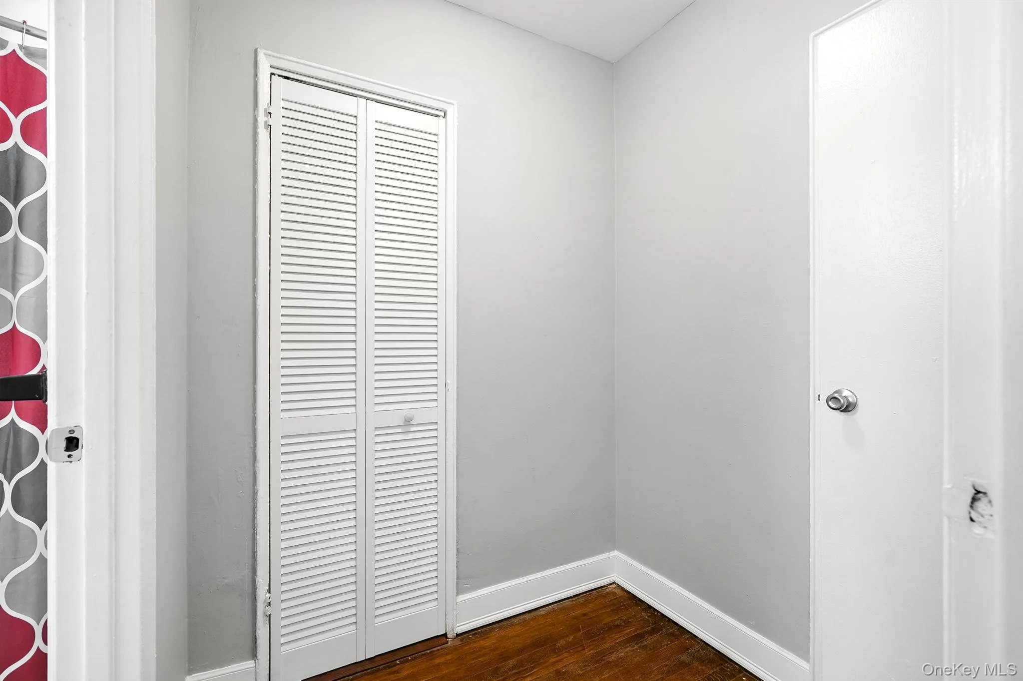 Dressing area with two closets outside the bathroom Dressing area with two closets outside the bathroom