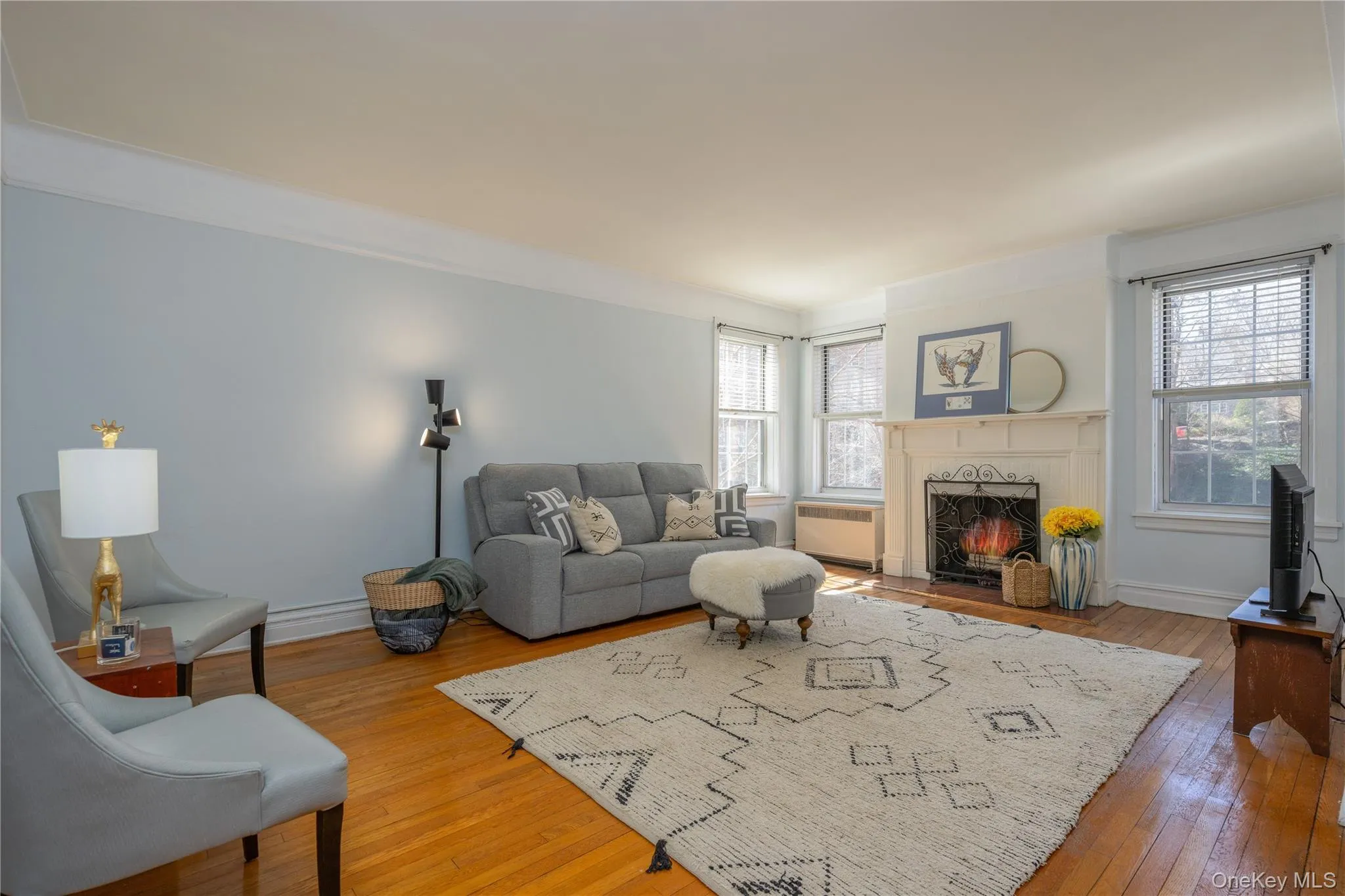 Large formal living room, wood burning fireplace Large formal living room, wood burning fireplace