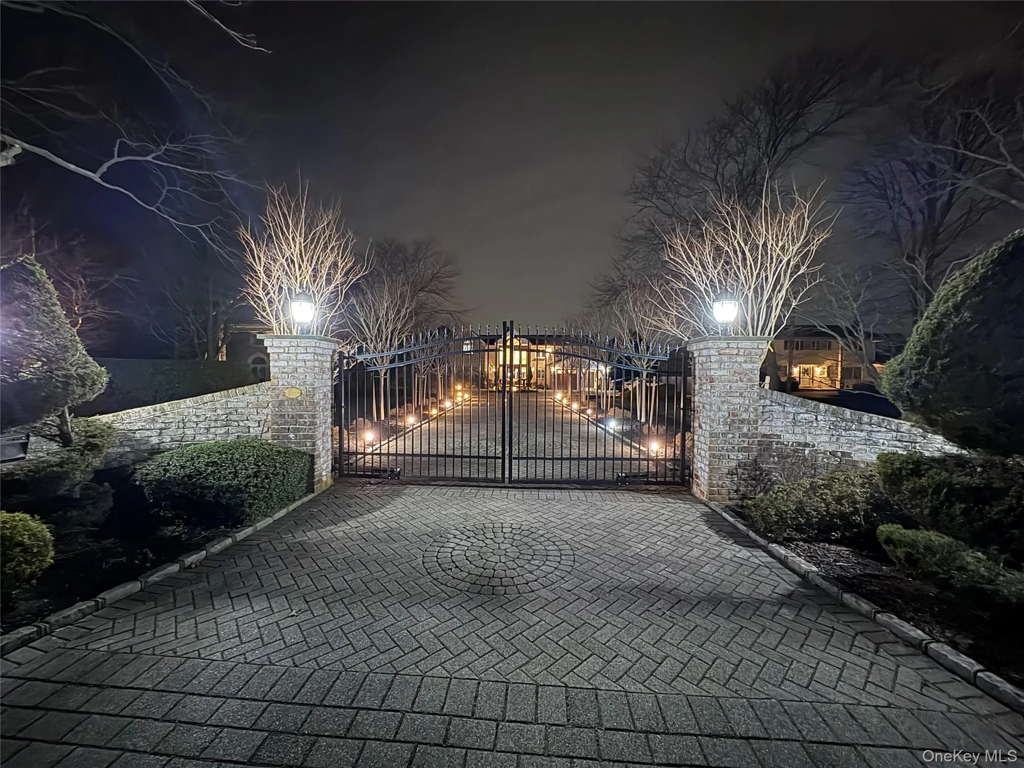 Entrance at night. Entrance at night.
