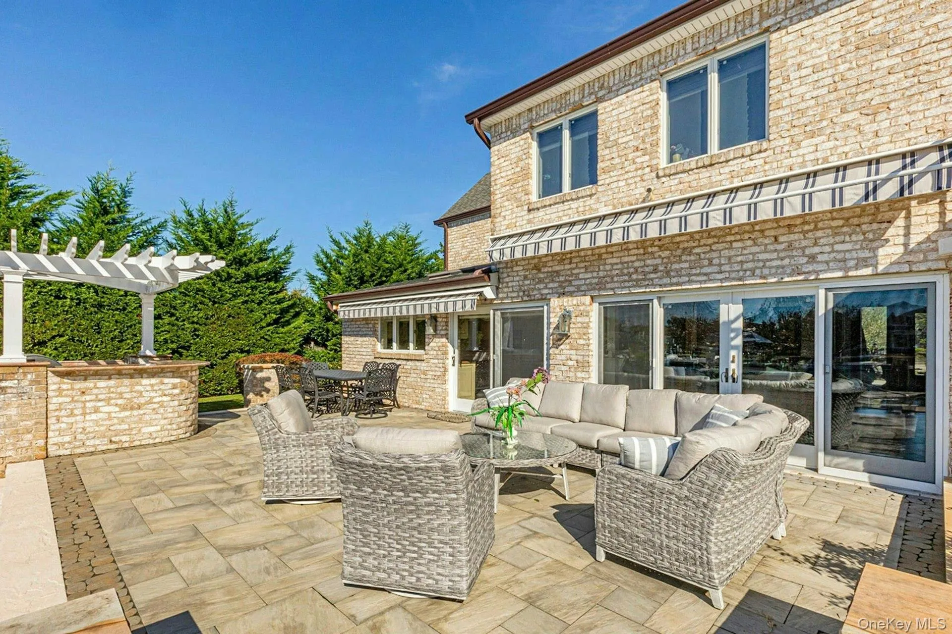 We love the seating area and the 2 awnings for shade. We love the seating area and the 2 awnings for shade.