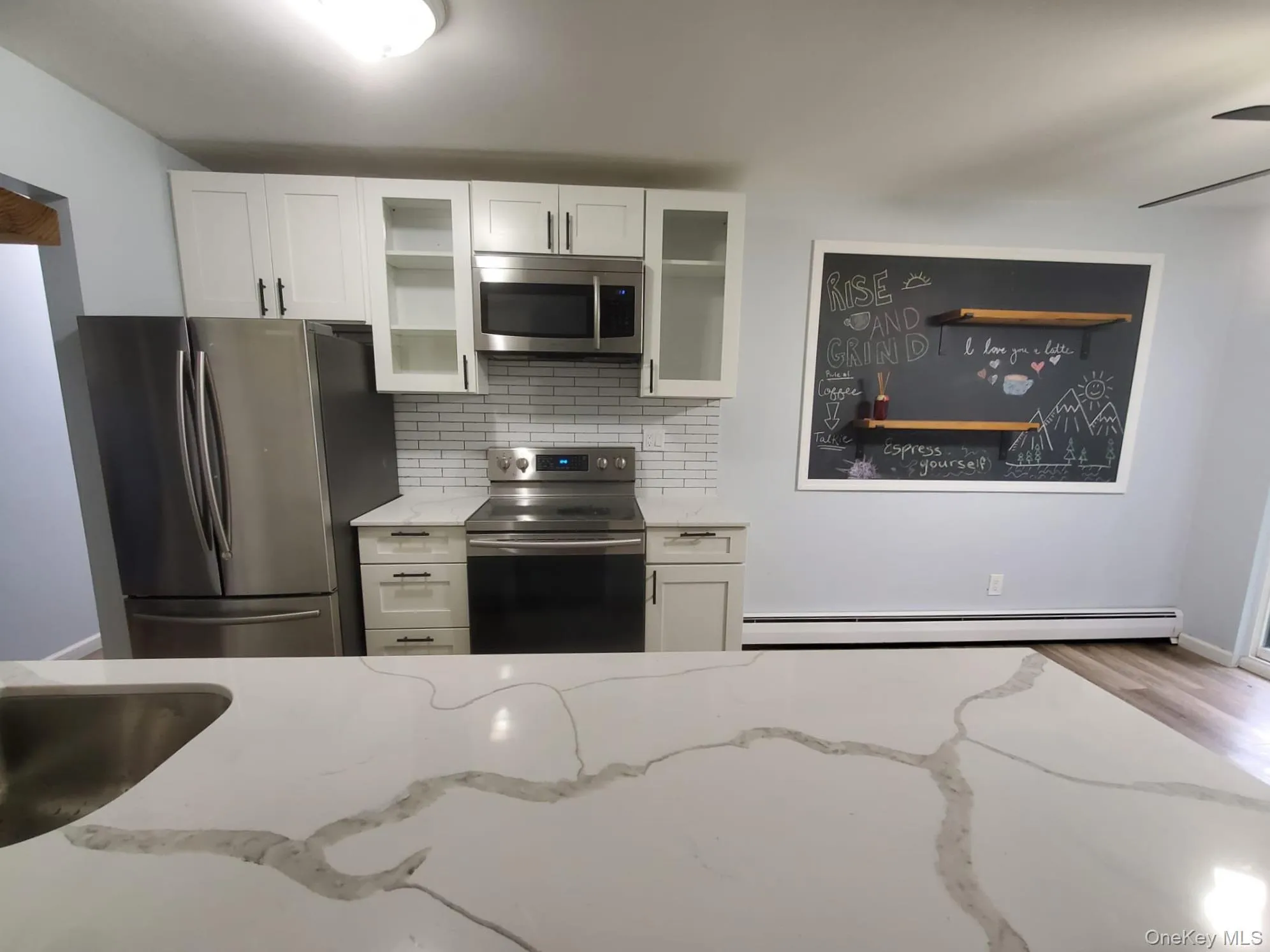 Updated Kitchen Quartz Countertop. Updated Kitchen Quartz Countertop.