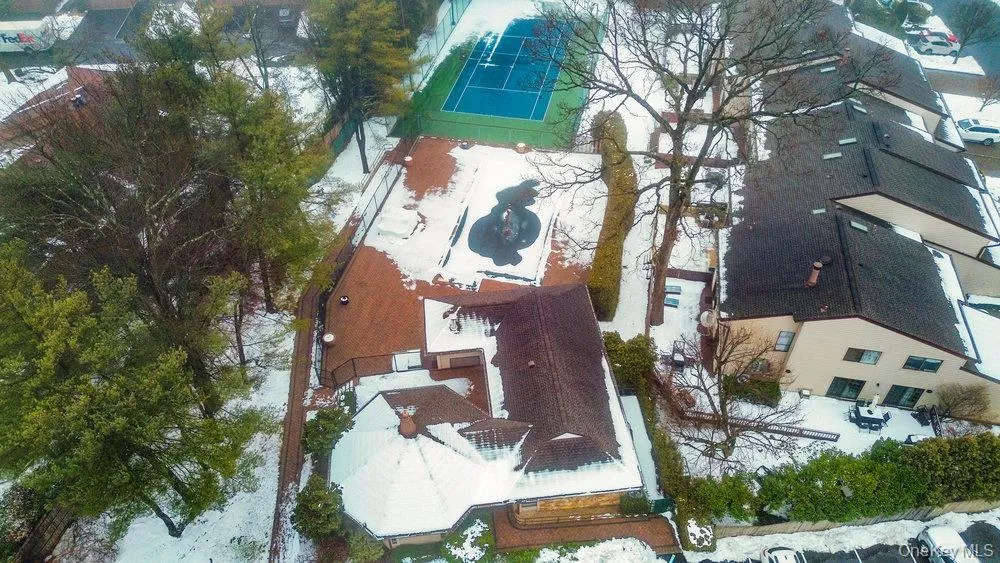 View of snowy aerial view View of snowy aerial view