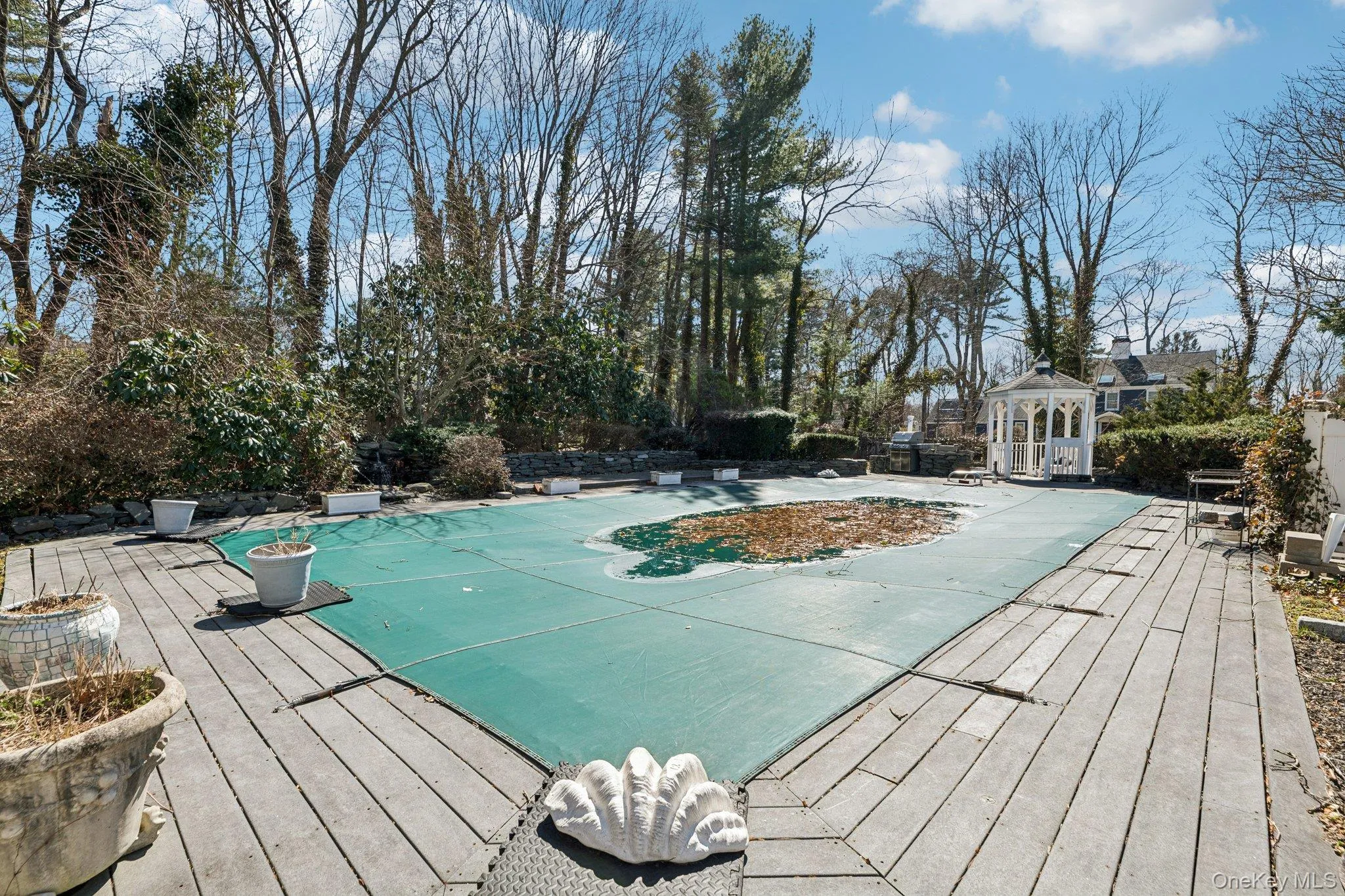 Gazebo and pool area Gazebo and pool area