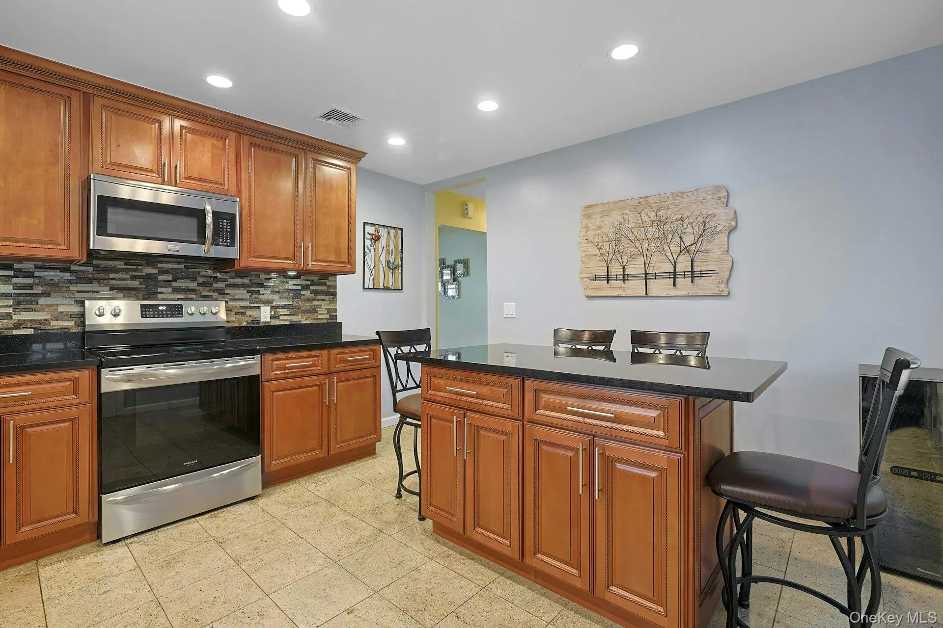 Kitchen Island can be repositioned and seats 4 Kitchen Island can be repositioned and seats 4