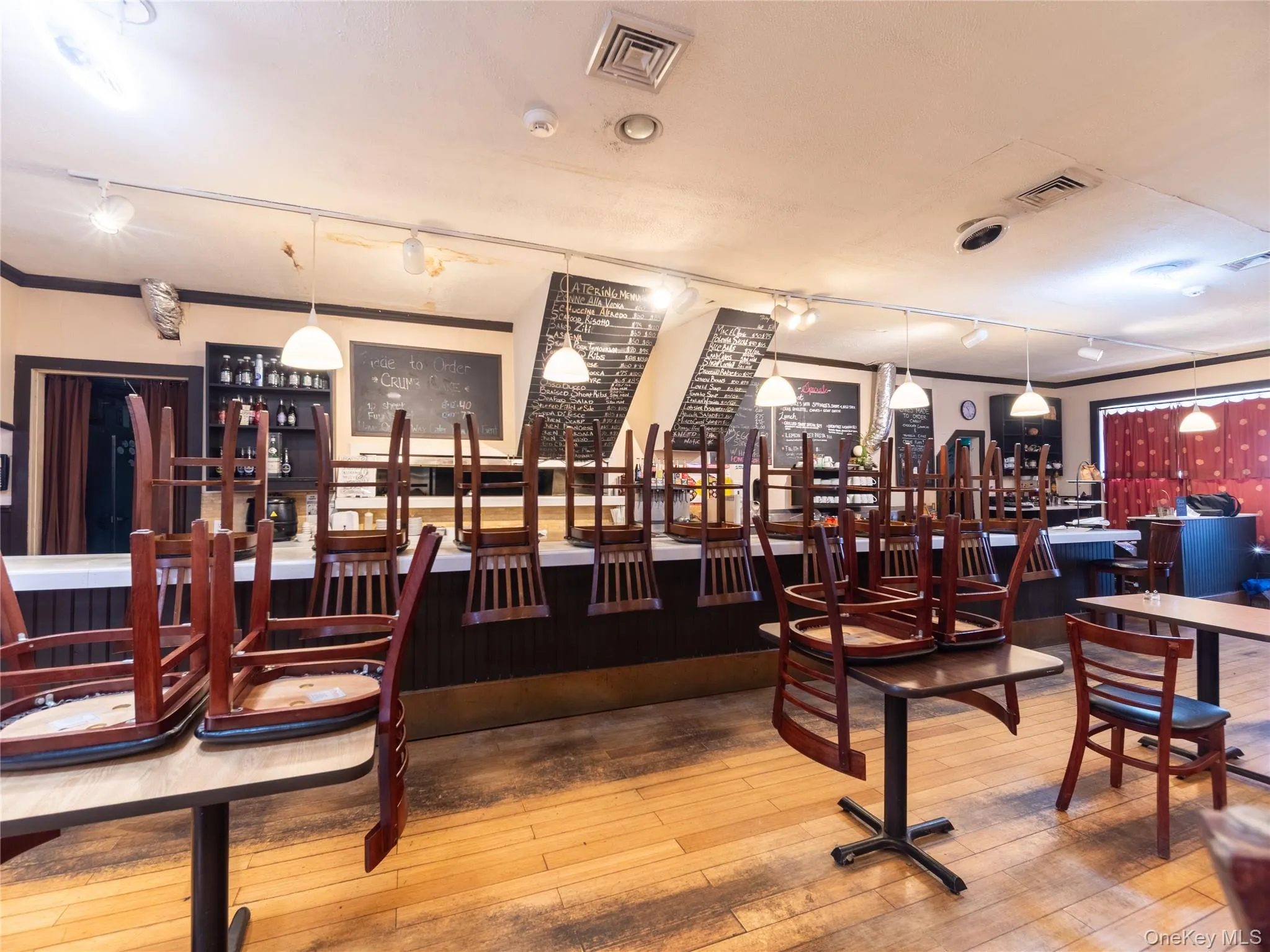 Counter and seating in interior Counter and seating in interior