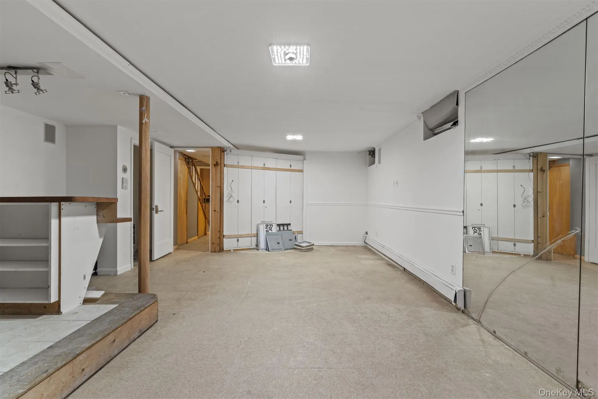 View of finished basement View of finished basement