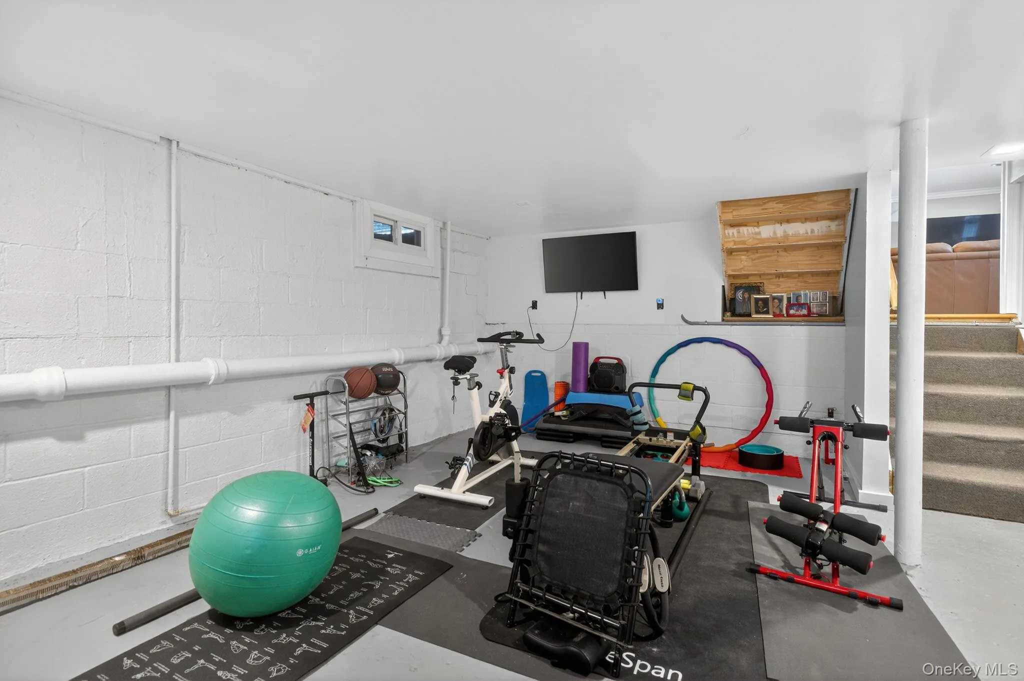 Basement used as workout room. Office next to it. Basement used as workout room. Office next to it.