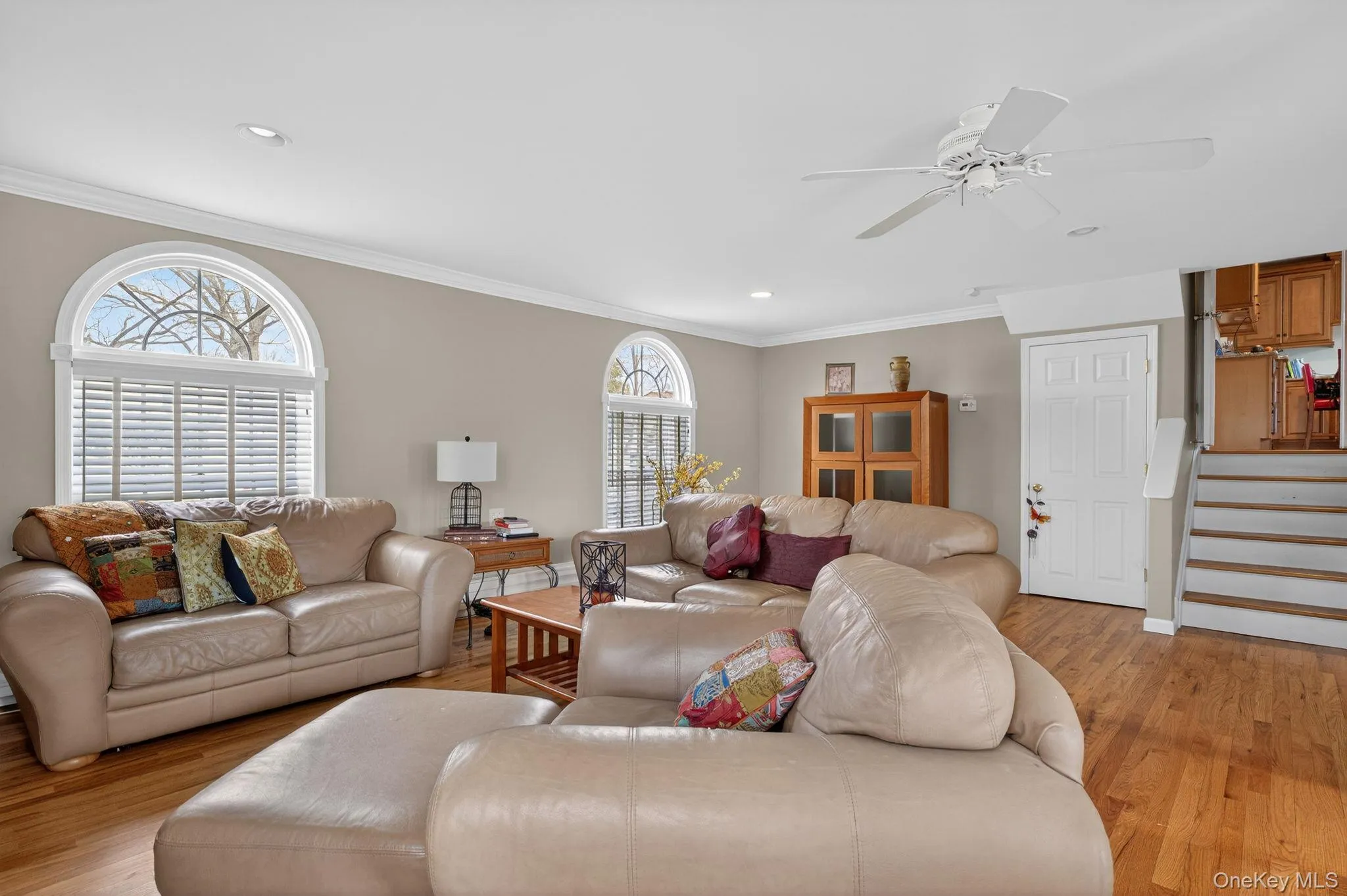 Large family room with dining area, bathroom and access to backyard. Large family room with dining area, bathroom and access to backyard.