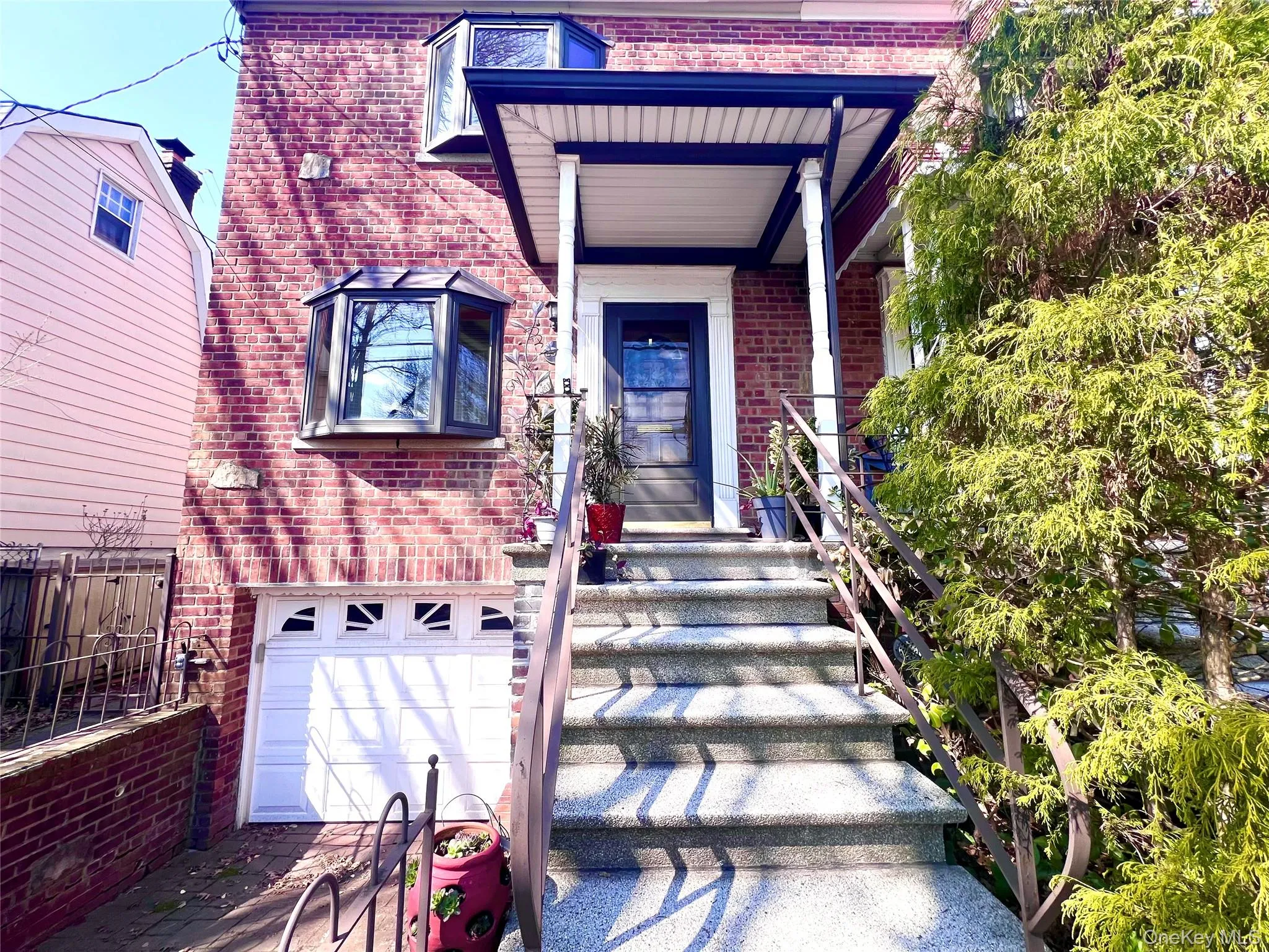 Main entrance, landing stoop and stairs with canopy. Main entrance, landing stoop and stairs with canopy.