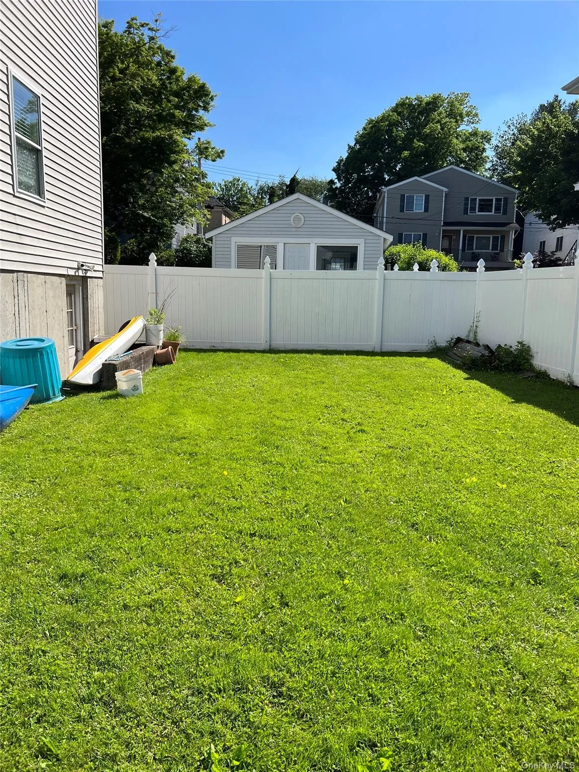 View of yard featuring a fenced backyard View of yard featuring a fenced backyard