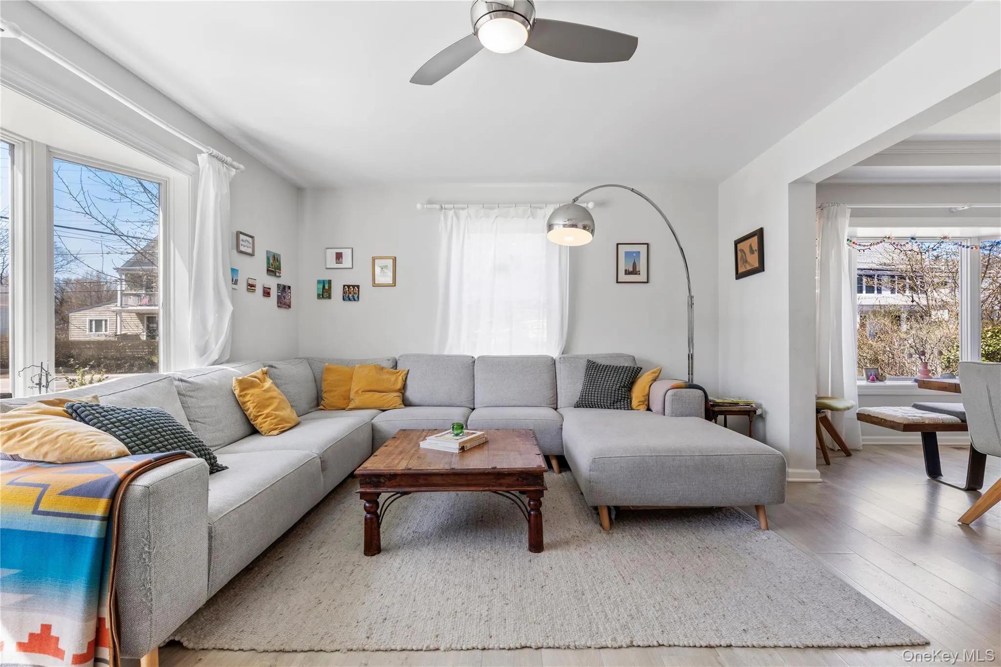 Another view of living room peeking into dining room Another view of living room peeking into dining room