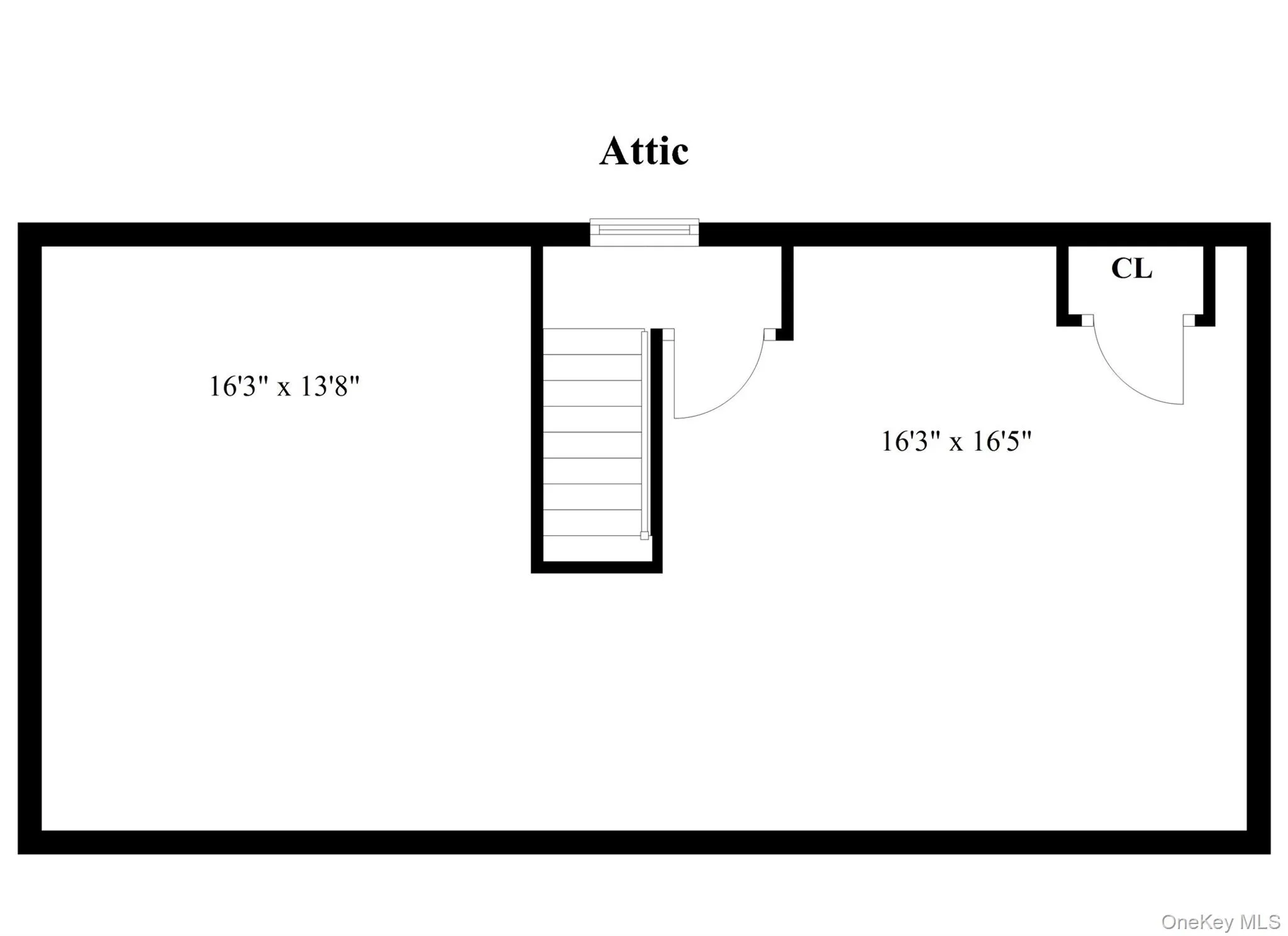 Third floor - unfinished attic Third floor - unfinished attic