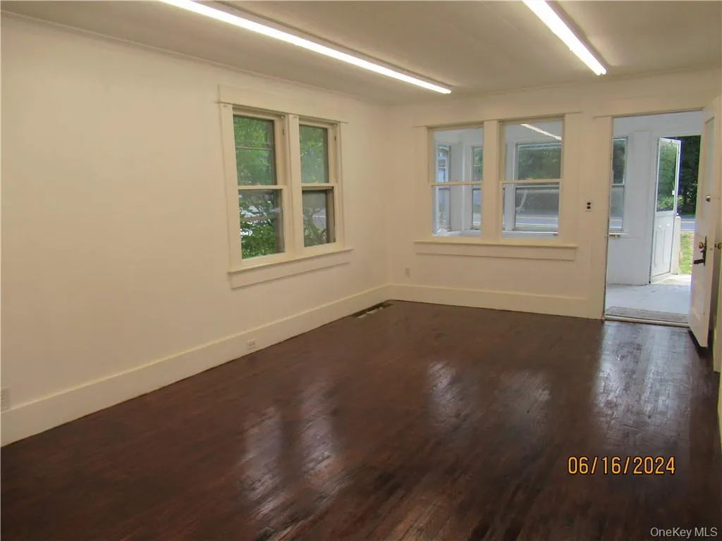 living room with dark wood-type flooring living room with dark wood-type flooring