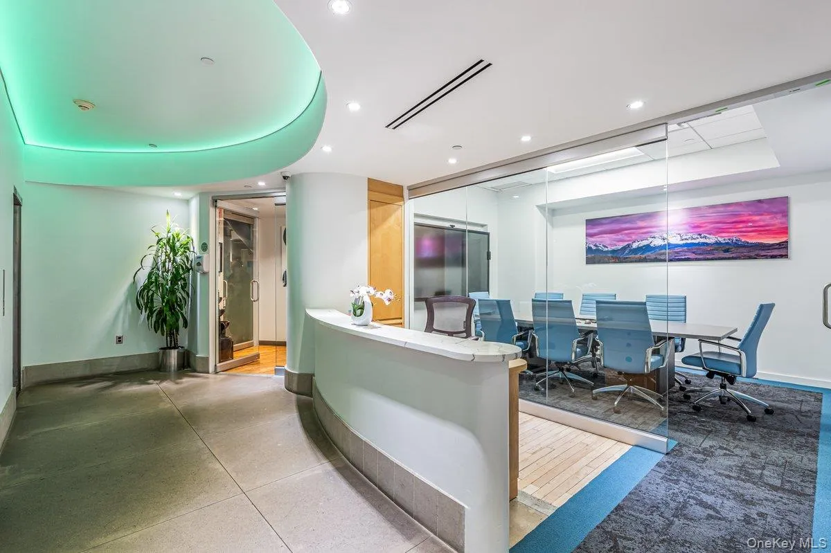 Reception area featuring recessed lighting Reception area featuring recessed lighting