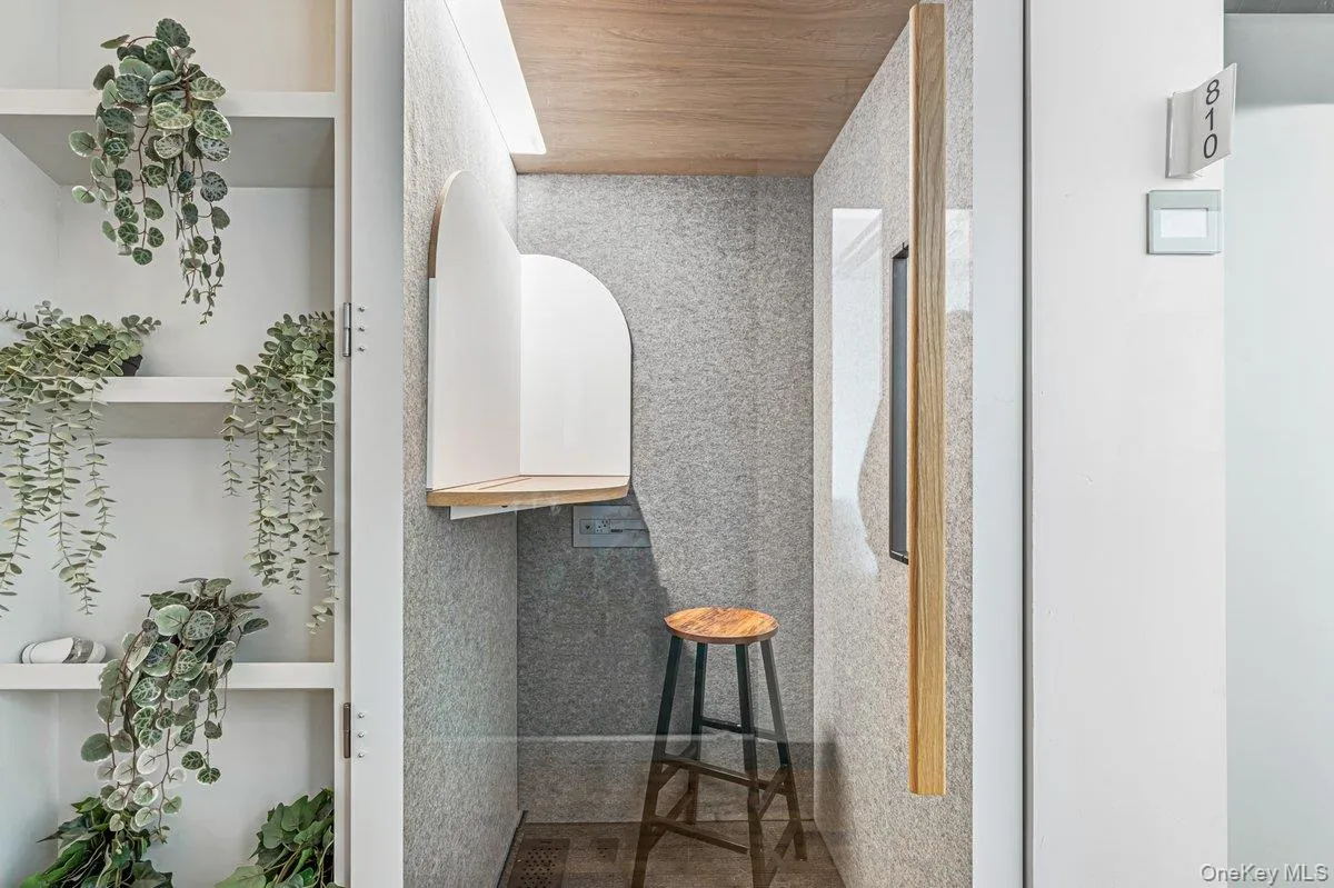 Soundproof phone booth for private calls and virtual meetings for added convenience Soundproof phone booth for private calls and virtual meetings for added convenience