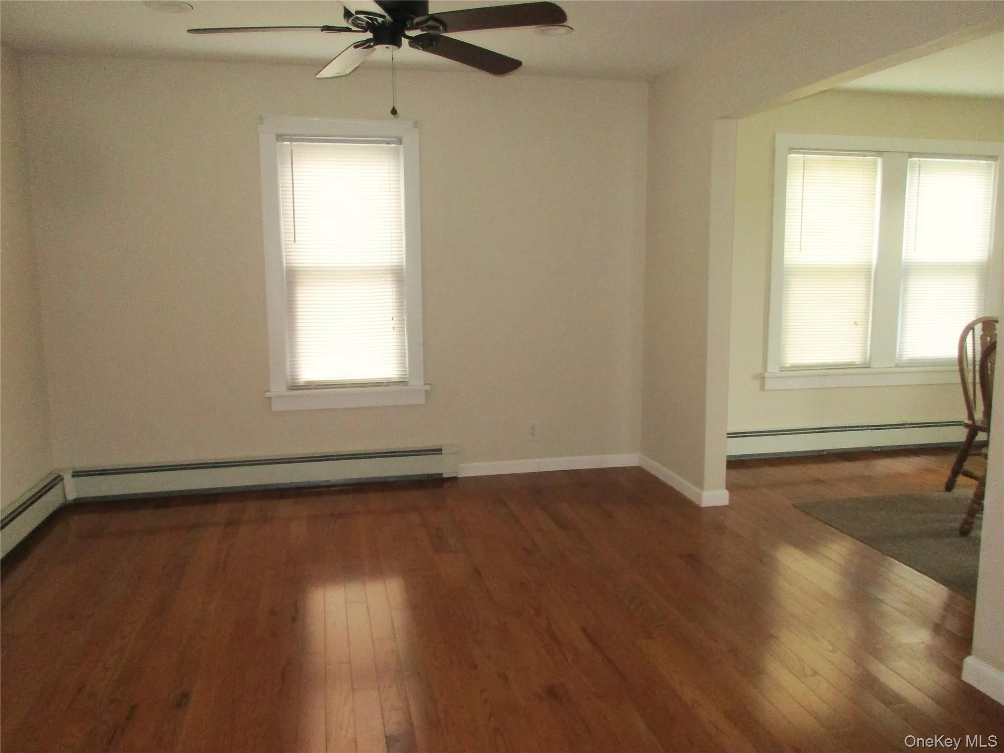New wood floor to match dining room floor. New wood floor to match dining room floor.