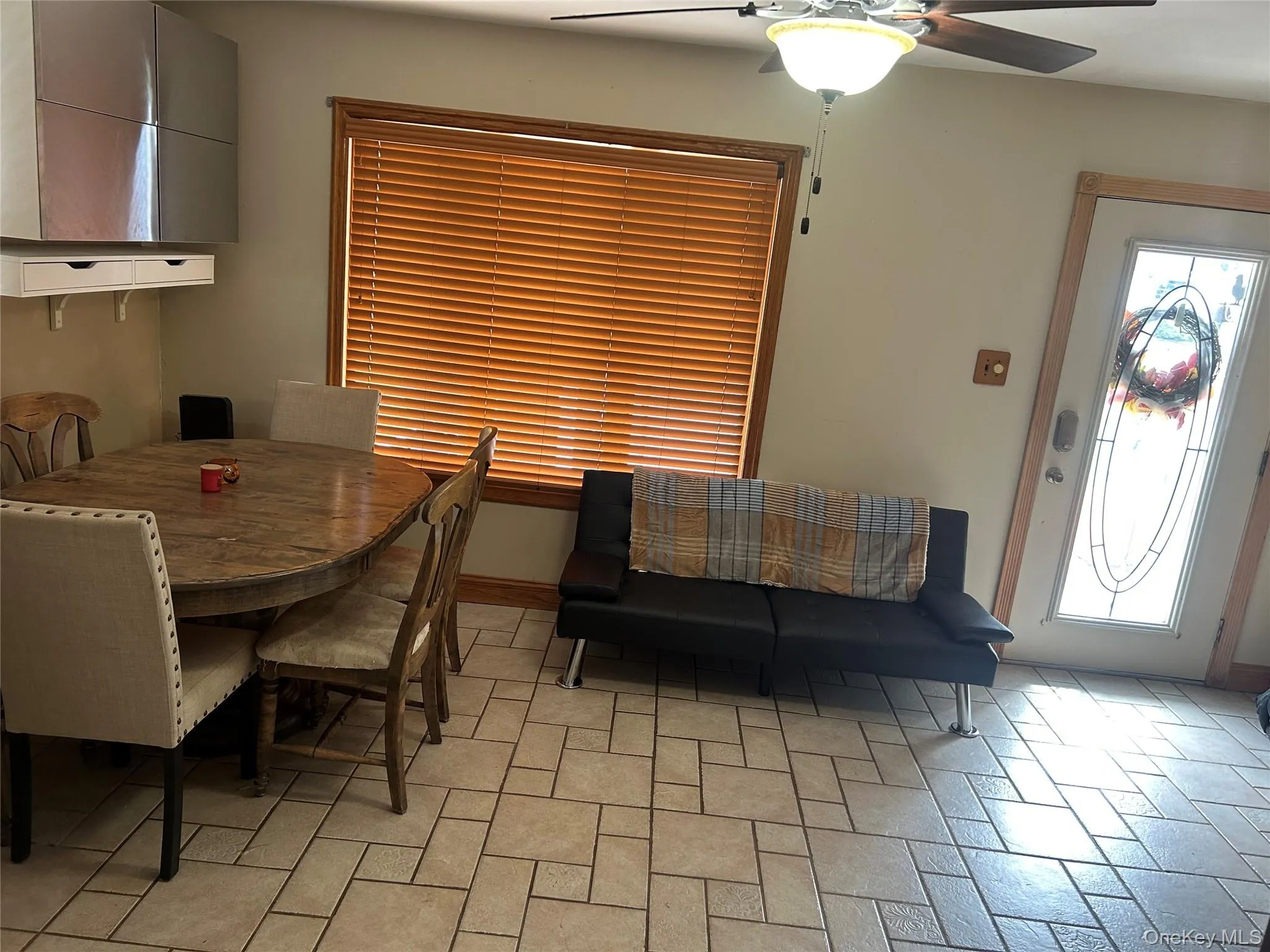 Dining space featuring ceiling fan Dining space featuring ceiling fan