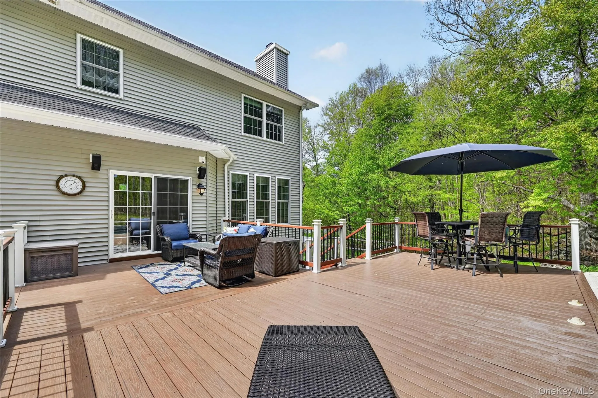 Sliding glass doors to beautiful stamped patio Sliding glass doors to beautiful stamped patio