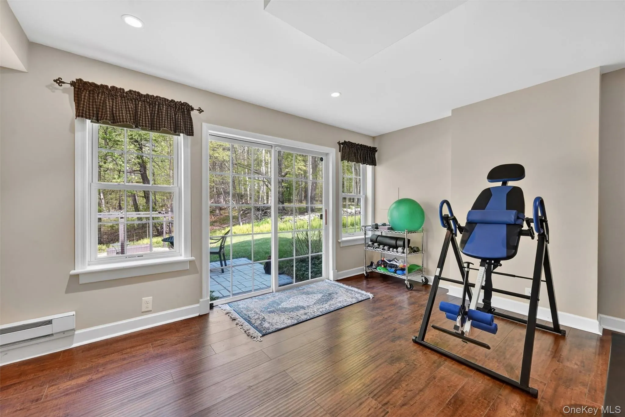 Sliding glass doors to outside Sliding glass doors to outside