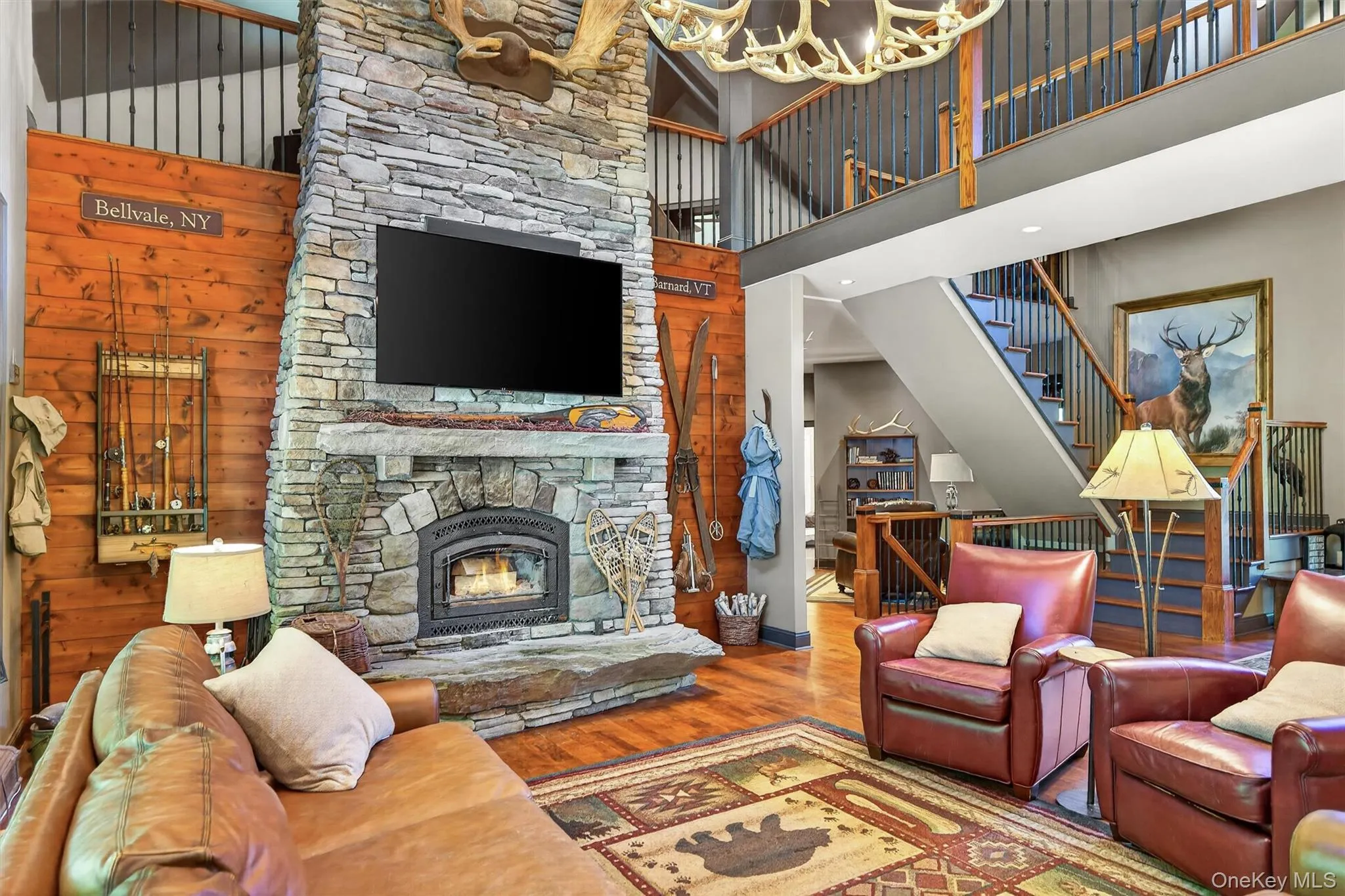Stone fireplace with wood burning insert- top of the line efficient stove Stone fireplace with wood burning insert- top of the line efficient stove
