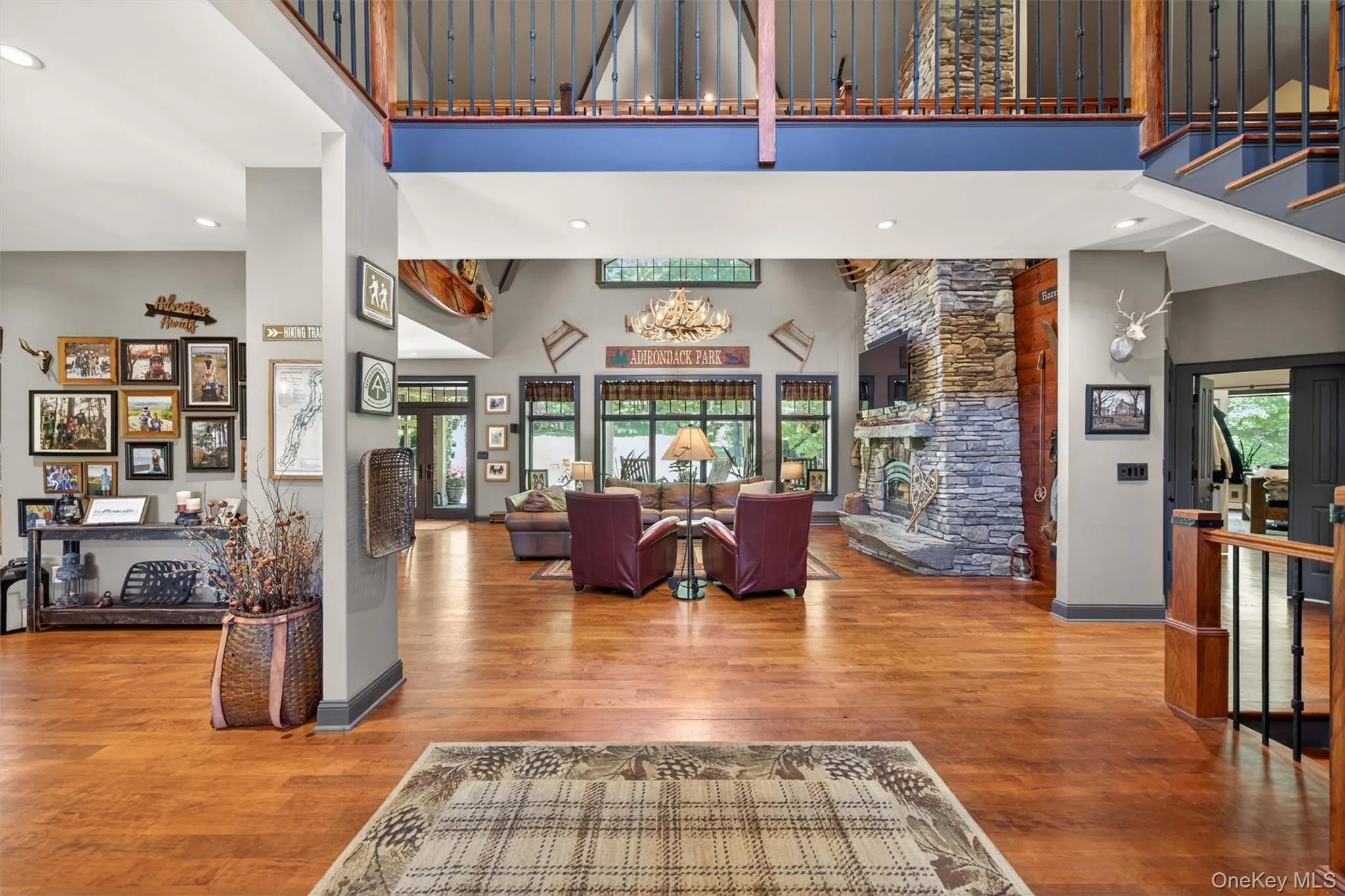 Warm open Floor Plan as you enter with American Cherry Flooring Warm open Floor Plan as you enter with American Cherry Flooring