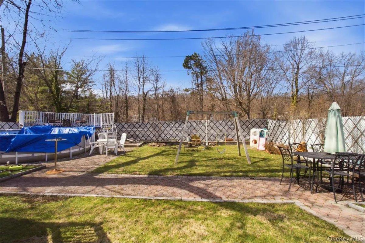 Fenced backyard featuring a patio area and outdoor dining space Fenced backyard featuring a patio area and outdoor dining space