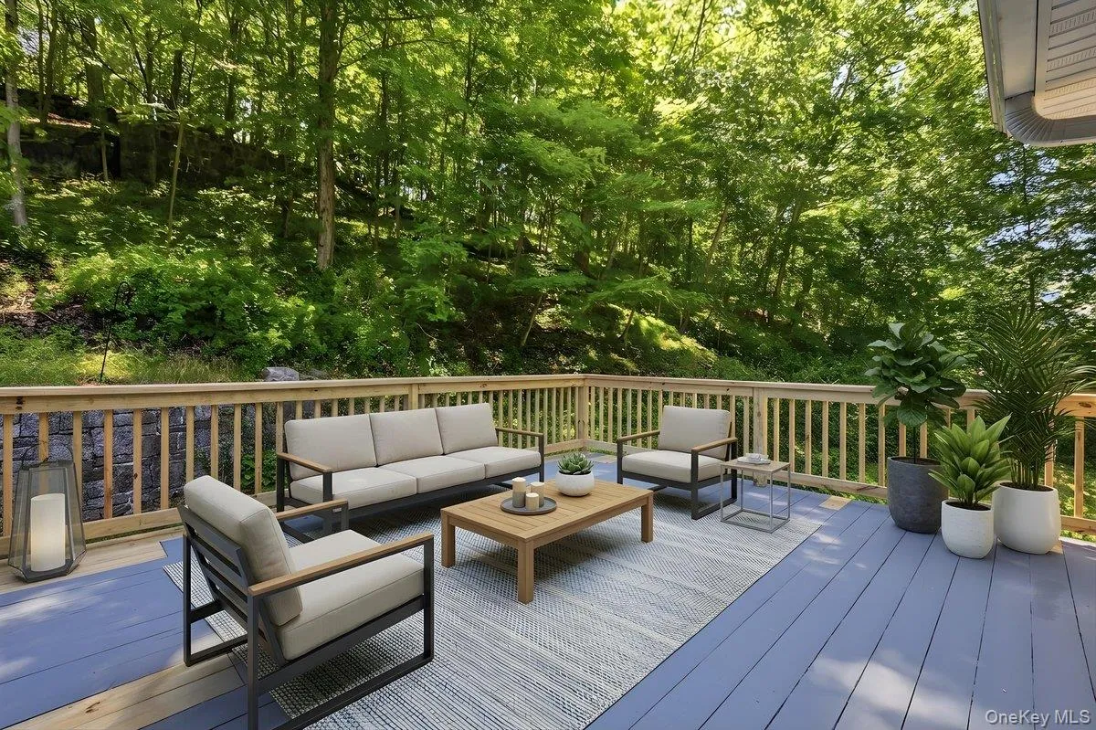 Enjoy relaxing morning coffee or late afternoon tea or evening cocktails on the rear deck. Not to be disturbed because the property abuts parkland. Enjoy relaxing morning coffee or late afternoon tea or evening cocktails on the rear deck. Not to be disturbed because the property abuts parkland.