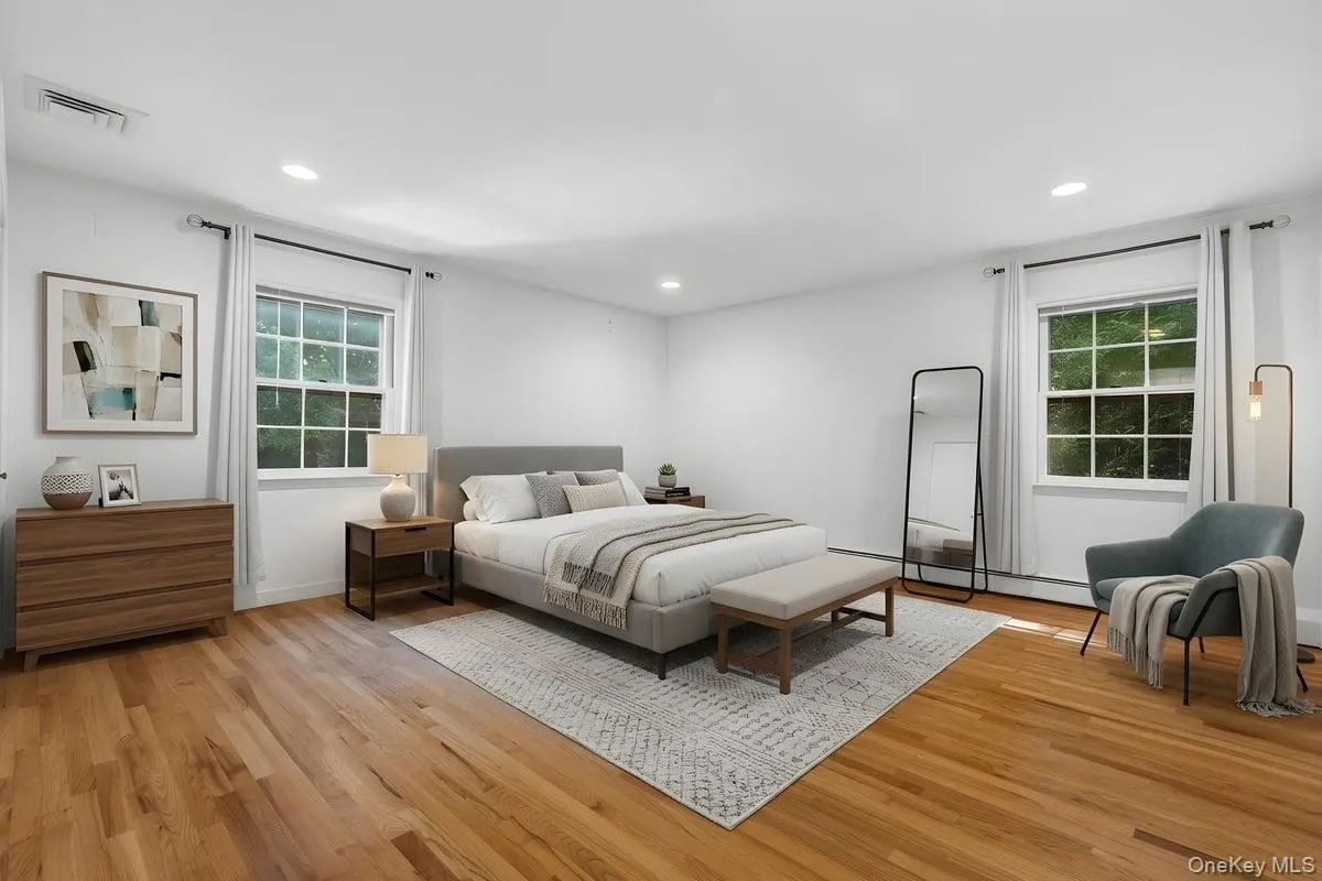 Views of nature abound from every window, including these in the spacious Primary Suite. Virtually Staged. Views of nature abound from every window, including these in the spacious Primary Suite. Virtually Staged.