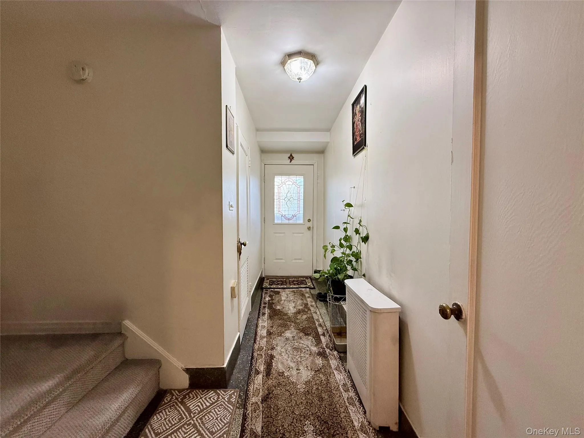 Foyer with elegant European tiles. Foyer with elegant European tiles.