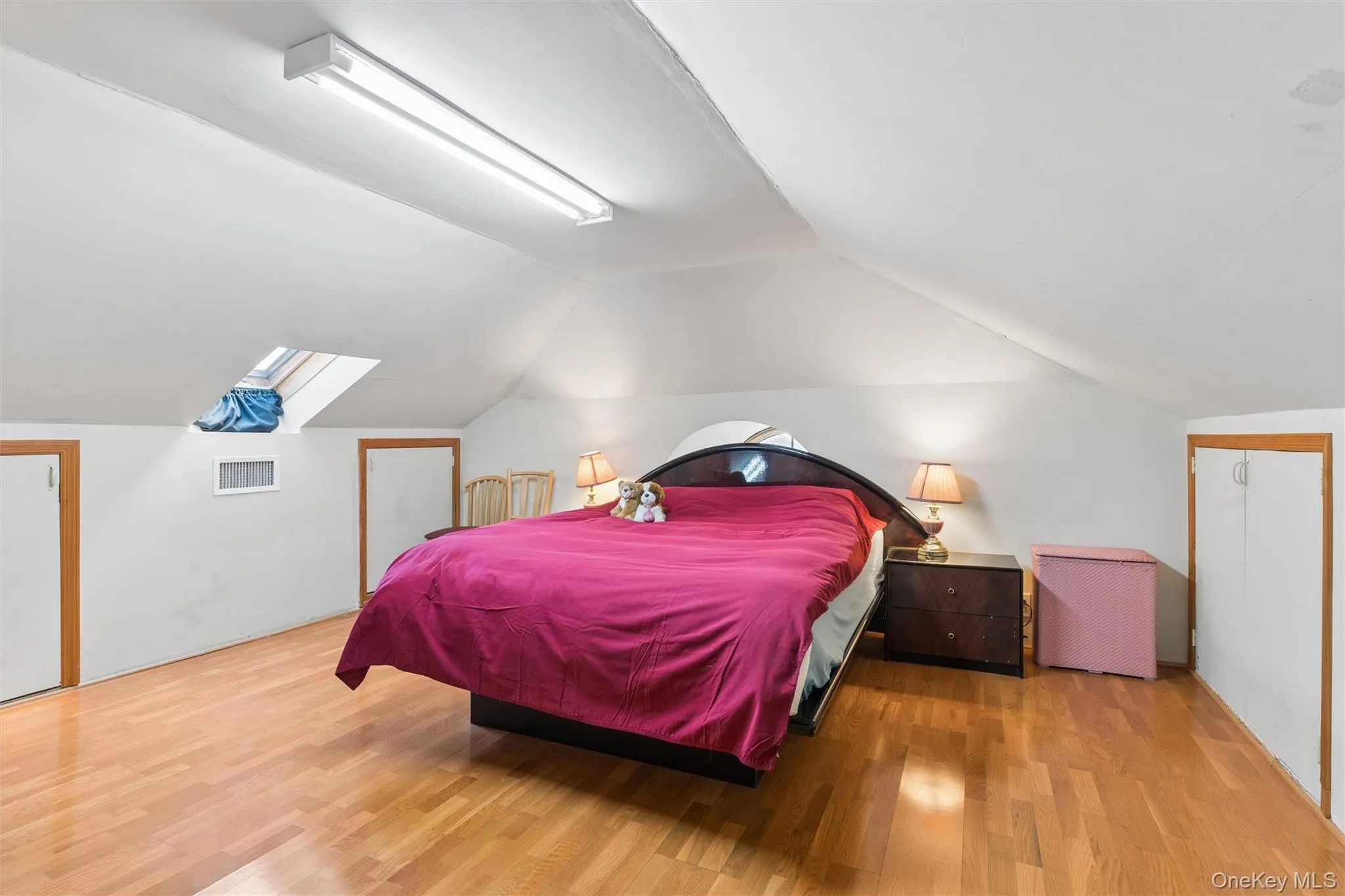 2nd Guest Bedroom featuring light wood-type flooring and a skylight 2nd Guest Bedroom featuring light wood-type flooring and a skylight