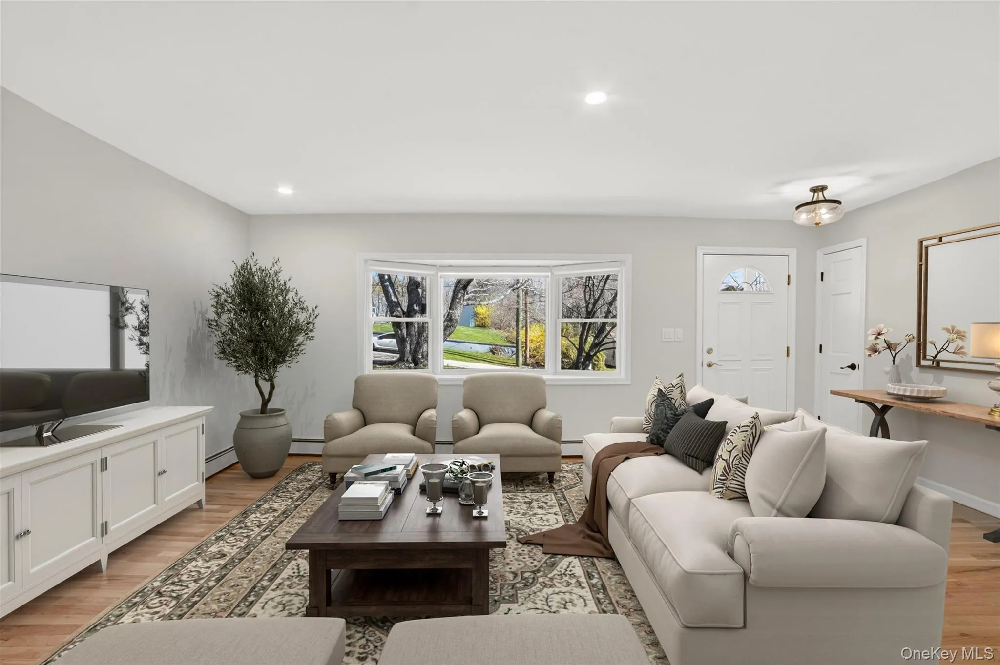 Virtually staged living room Virtually staged living room