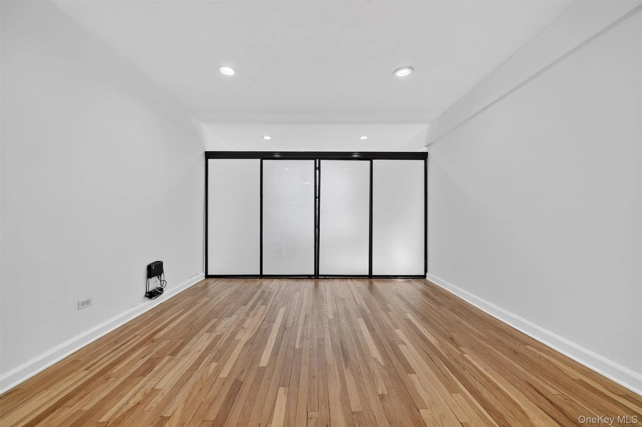 Living room with frosted glass dividers Living room with frosted glass dividers