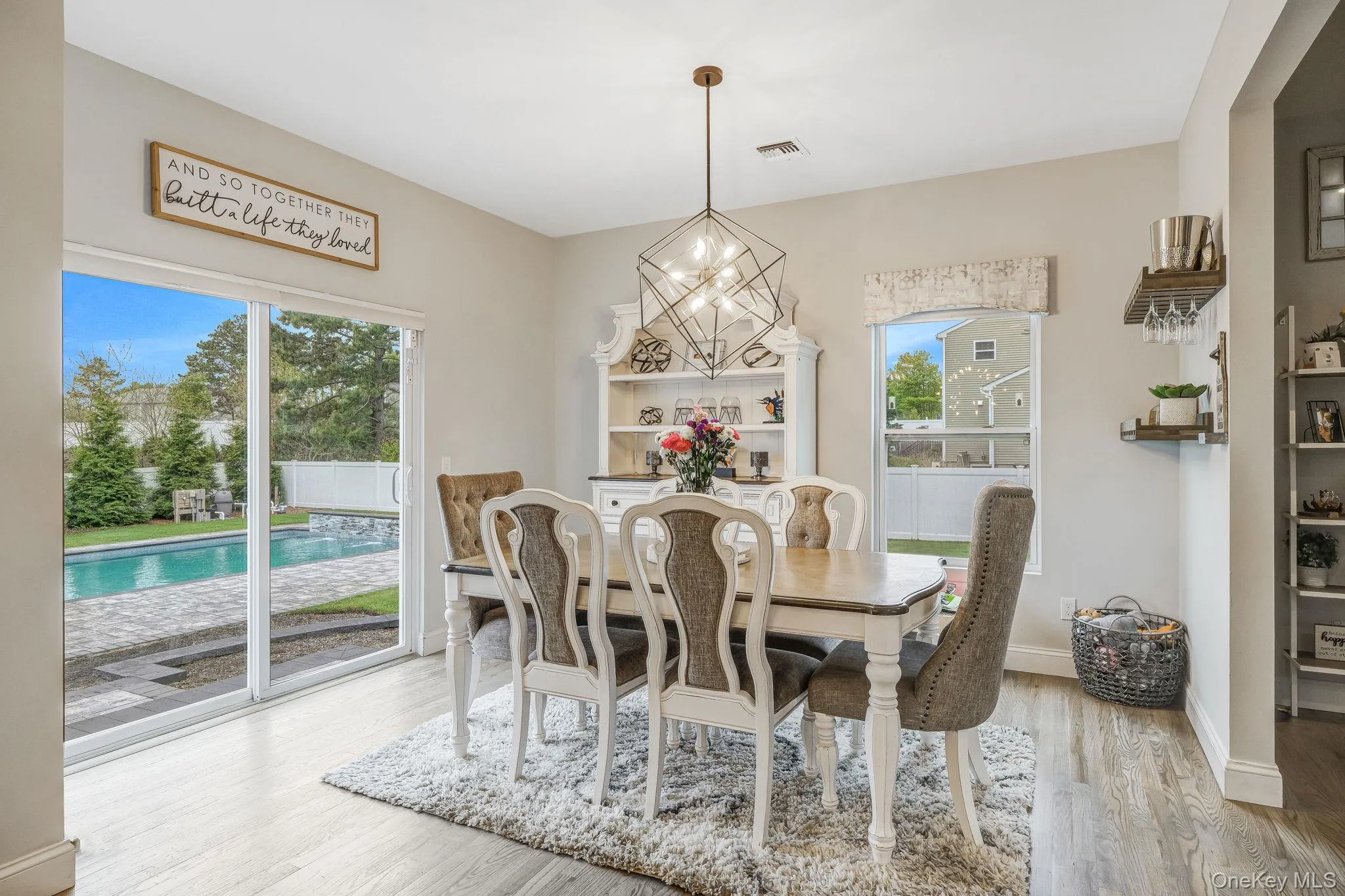 Formal DR with HW Floors, Open Flow to EIK, Sliders to Backyard Oasis Formal DR with HW Floors, Open Flow to EIK, Sliders to Backyard Oasis