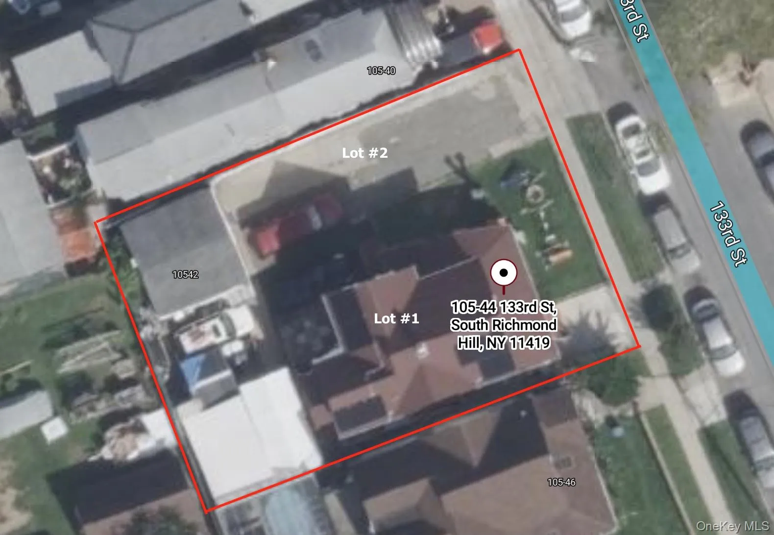 Aerial overview of property's location with property boundaries highlighted Aerial overview of property's location with property boundaries highlighted
