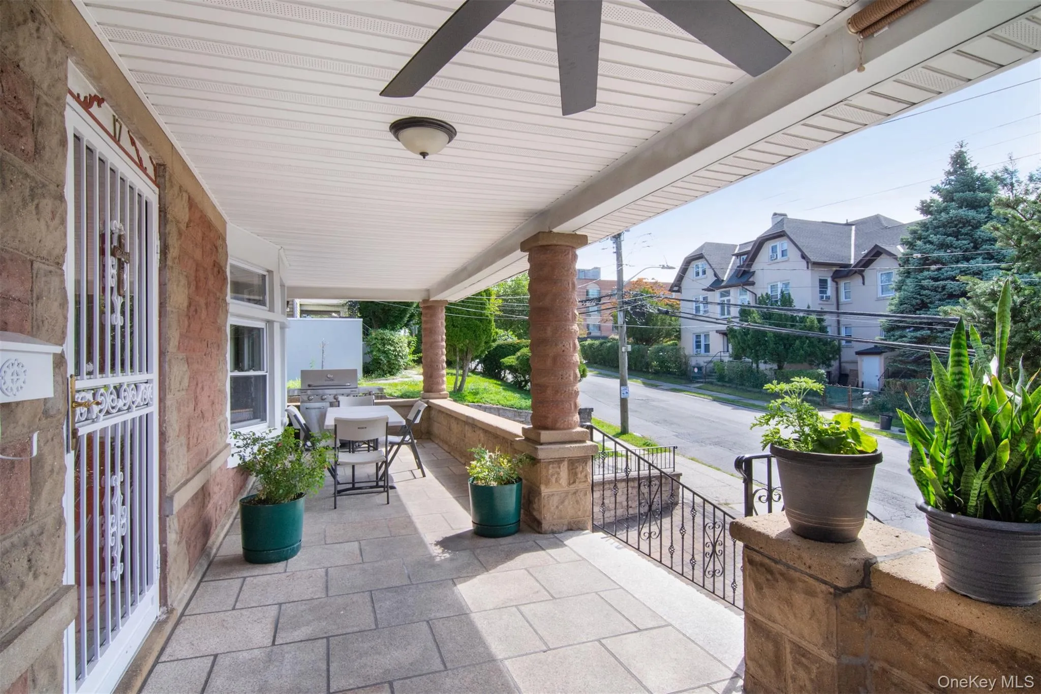 Large Covered Front Porch with Ceiling Fan Large Covered Front Porch with Ceiling Fan