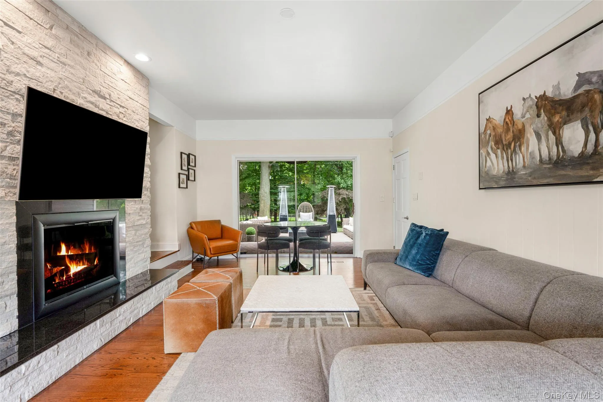 Cozy Family Room with fireplace. Cozy Family Room with fireplace.