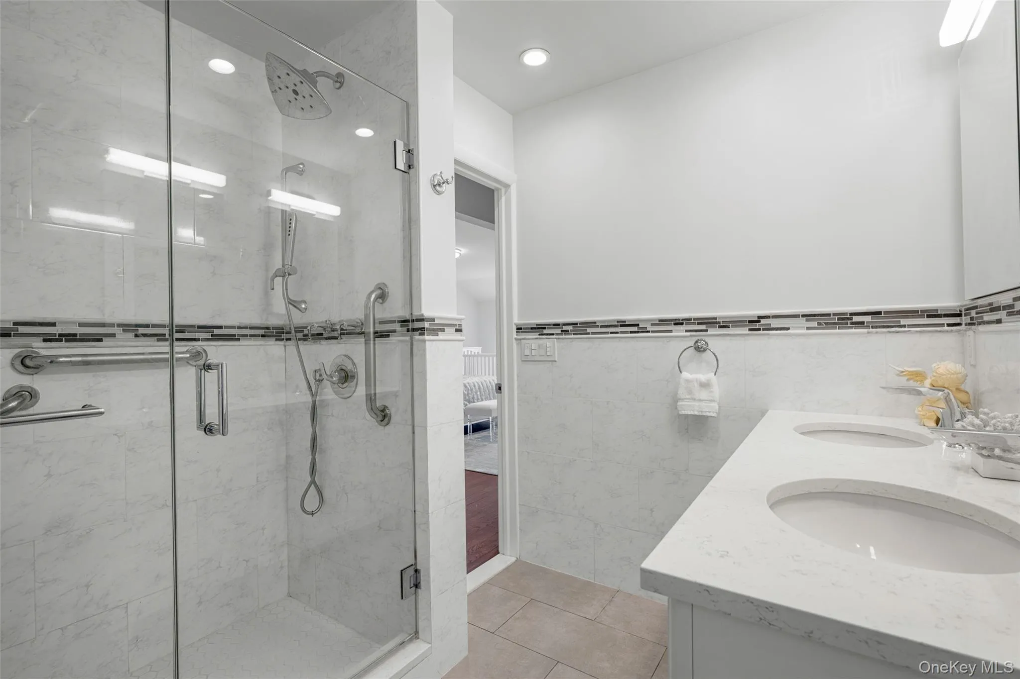 Updated Primary Bath with dual vanity. Updated Primary Bath with dual vanity.