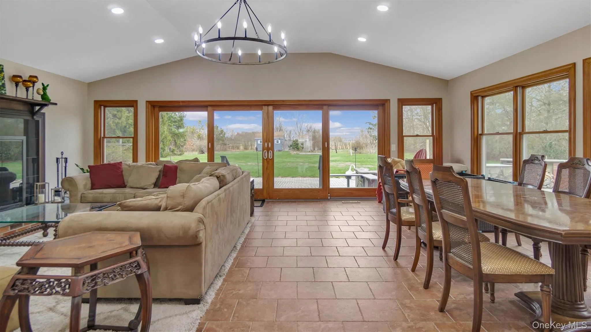 Beautiful family room with dining. Beautiful family room with dining.