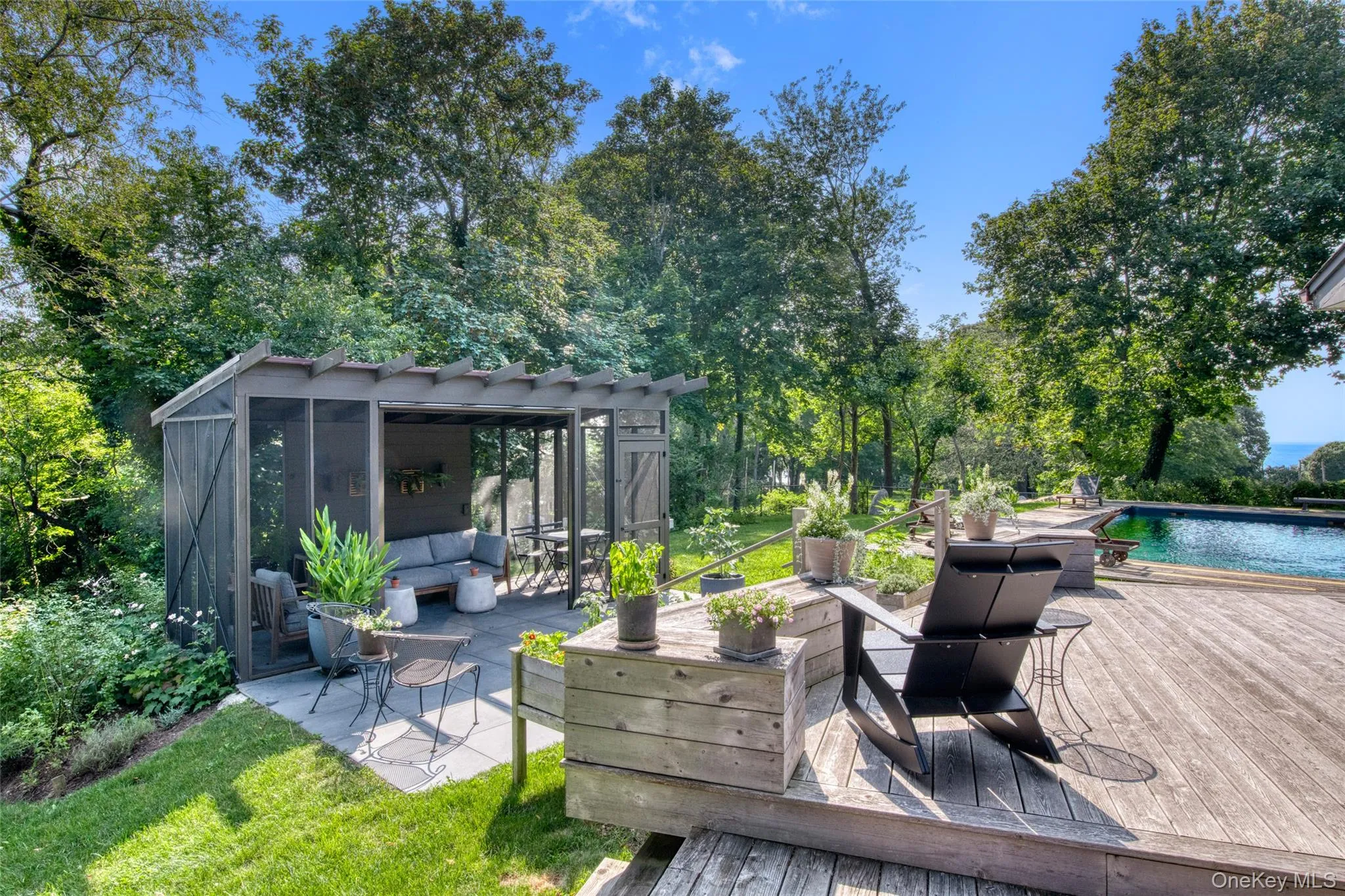 deck, gazebo, pool, sound view deck, gazebo, pool, sound view