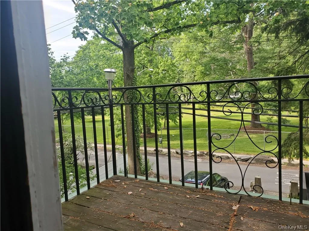 Outdoor deck facing the park Outdoor deck facing the park