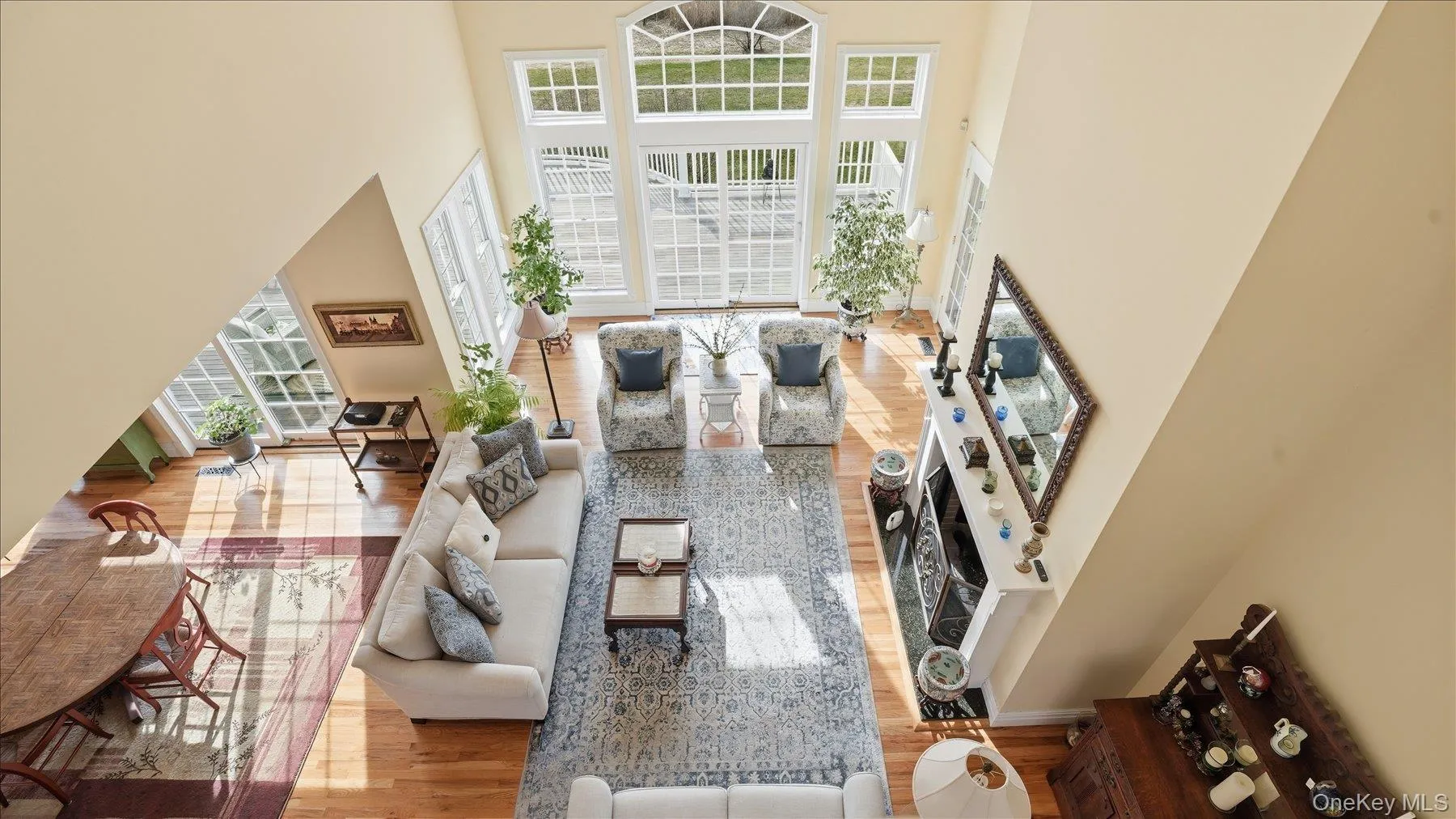 View from second floor into formal living room View from second floor into formal living room