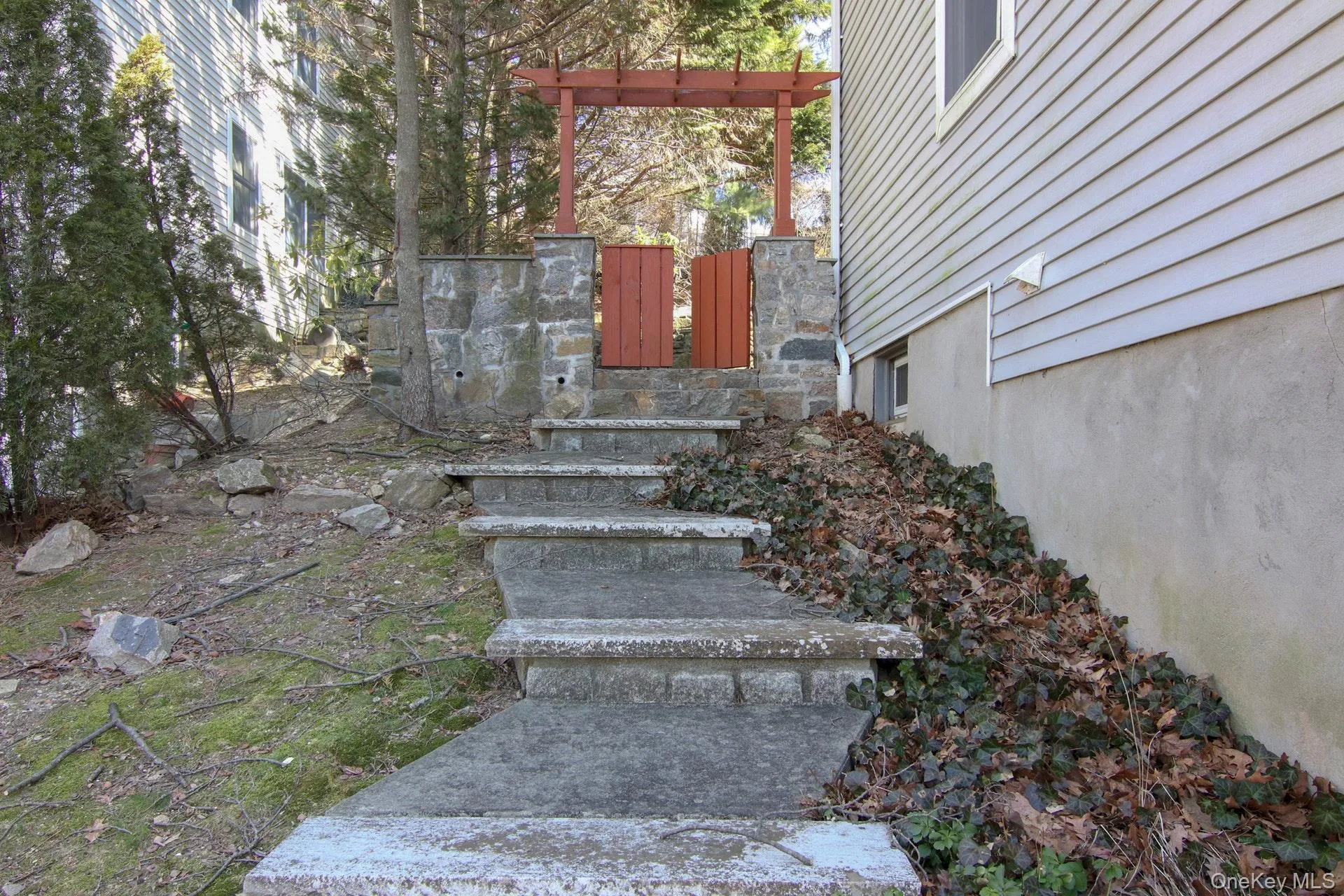 Stone Steps Leading to the Rear Yard Stone Steps Leading to the Rear Yard