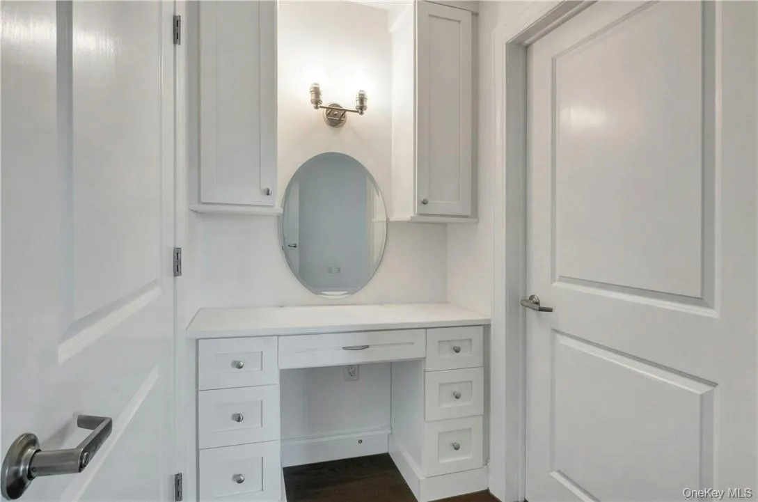 Vanity area between bath and walk-in closet Vanity area between bath and walk-in closet