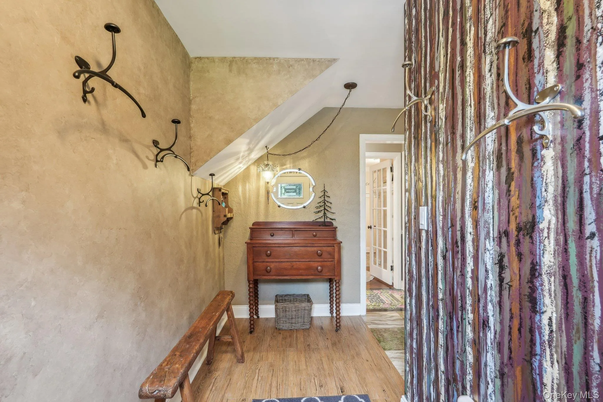 Front entry hall with handpainted walls Front entry hall with handpainted walls