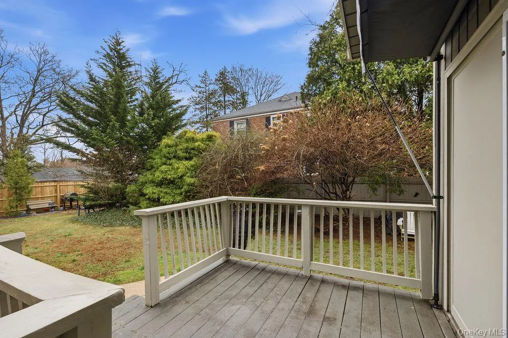 Deck off of second building Deck off of second building