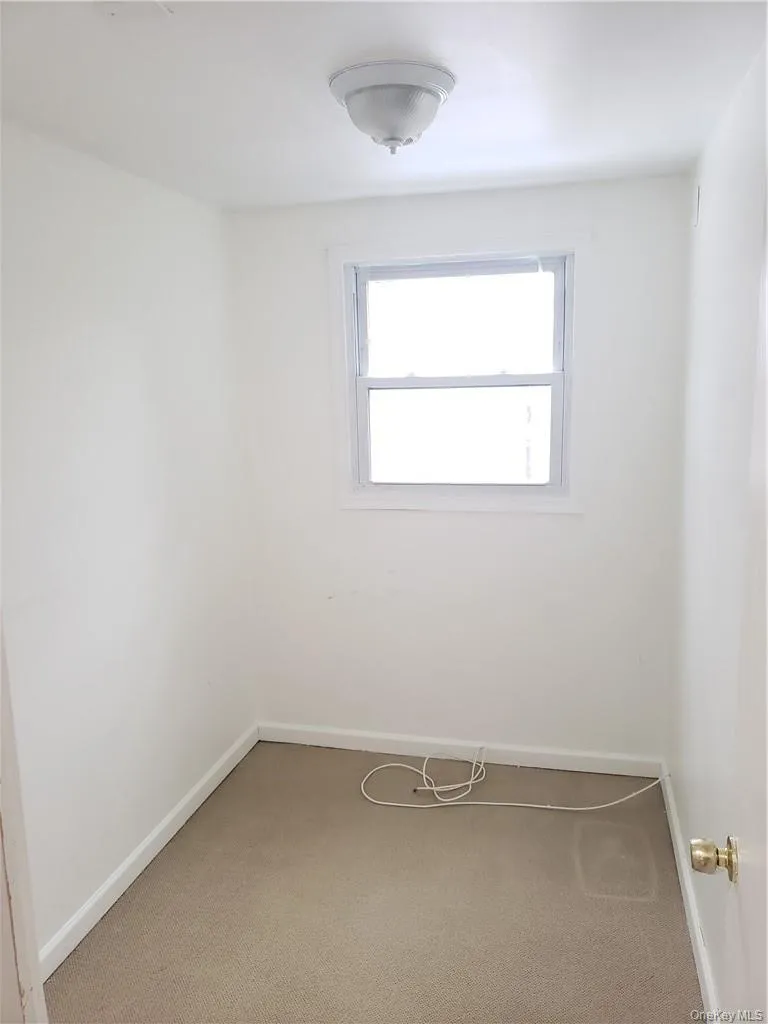 Carpeted empty room with baseboards Carpeted empty room with baseboards